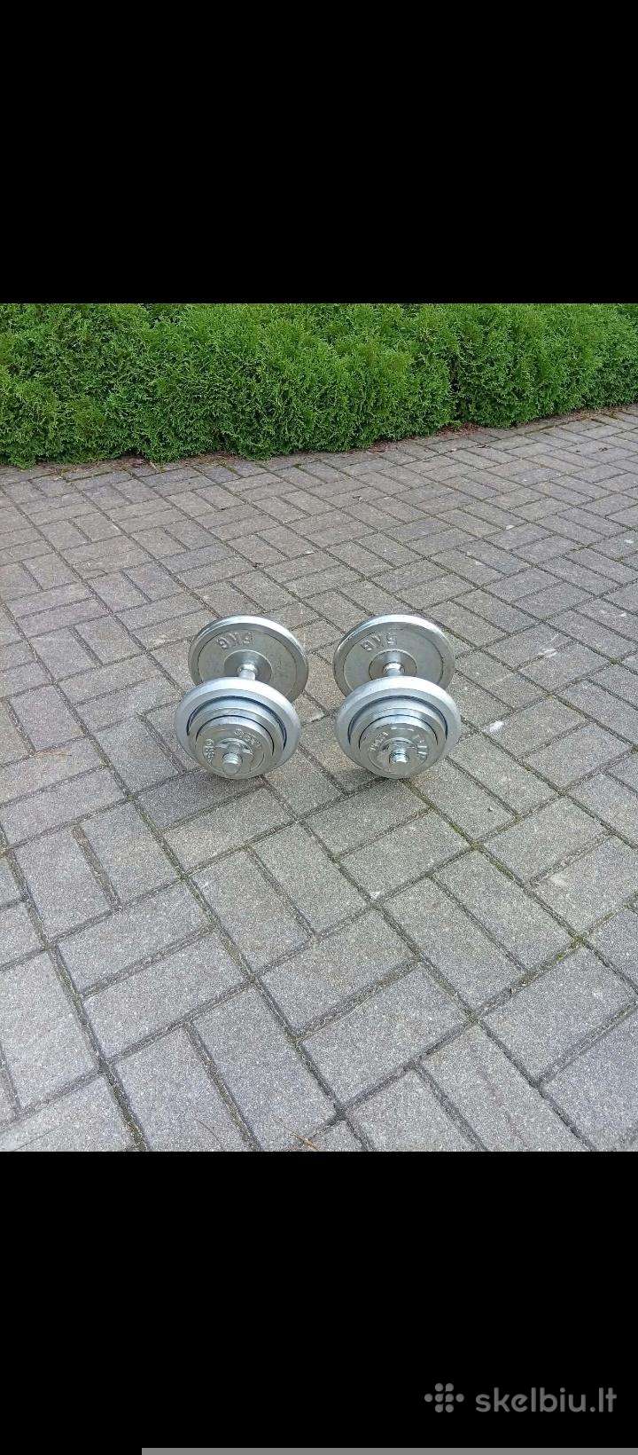 19+19kg.metaliniai-hromuoti keičiamo svorio hantel