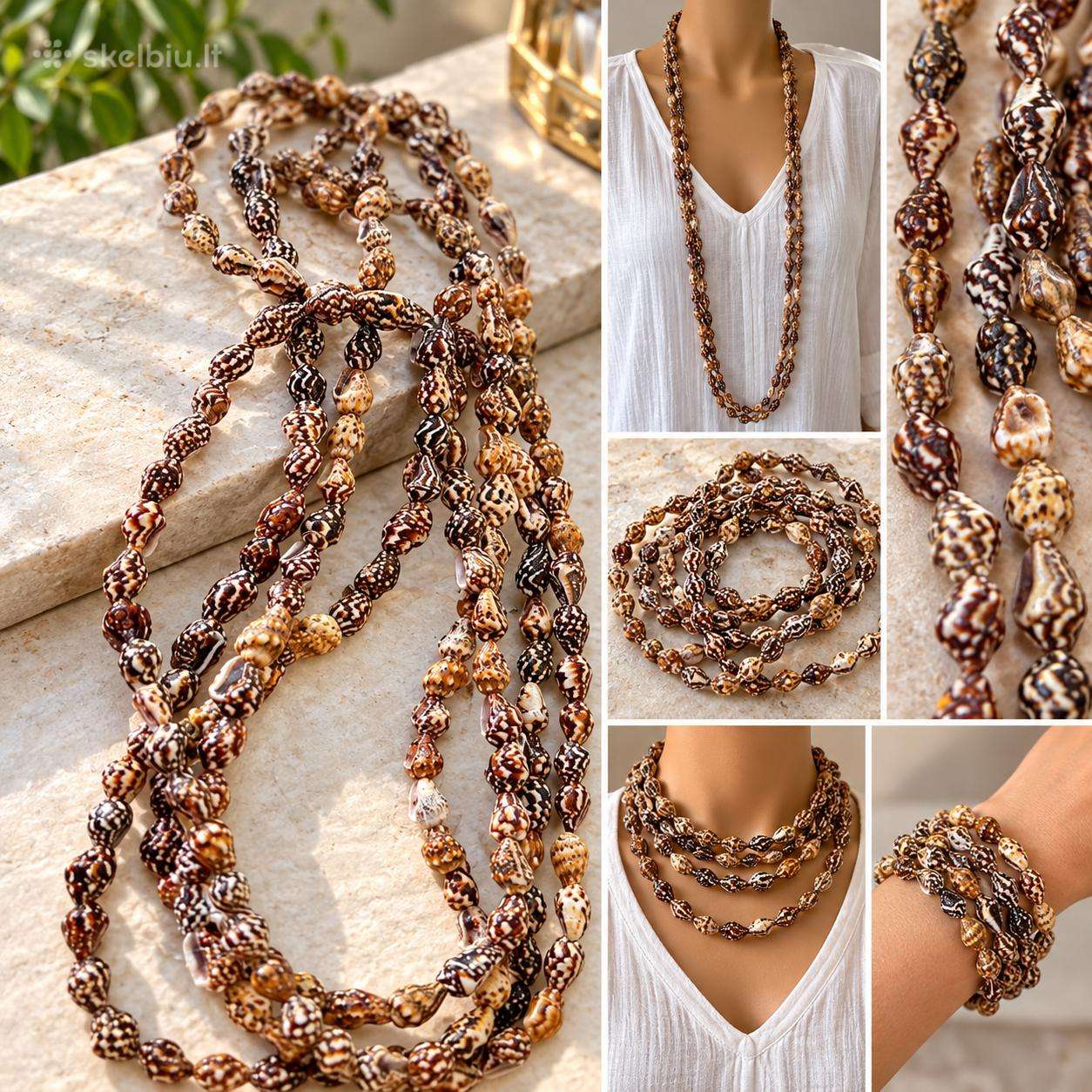 Ilgas 160 cm boho stiliaus vėrinys