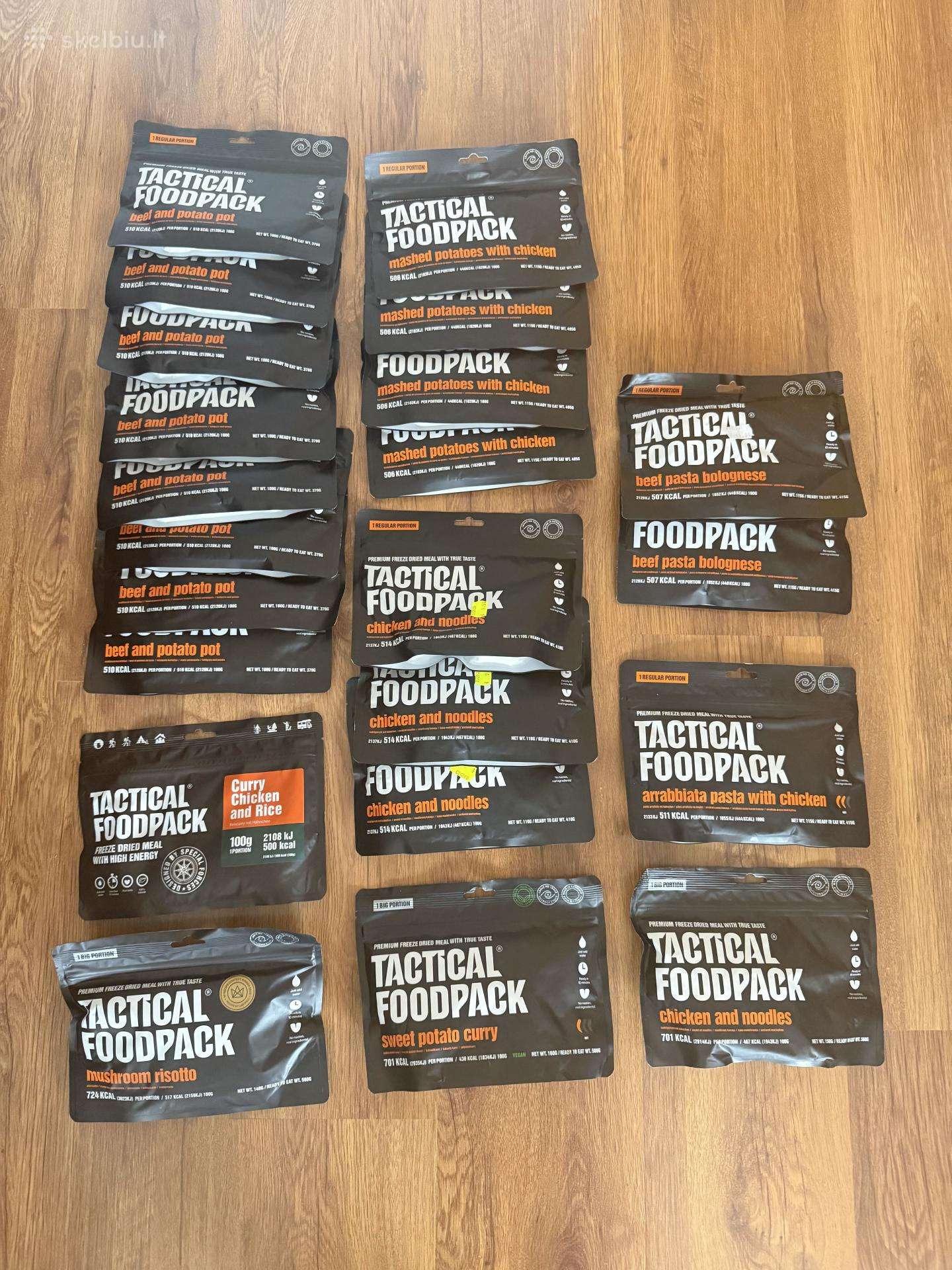 Tactical Foodpack liofilizuotas maistas – 22 vnt