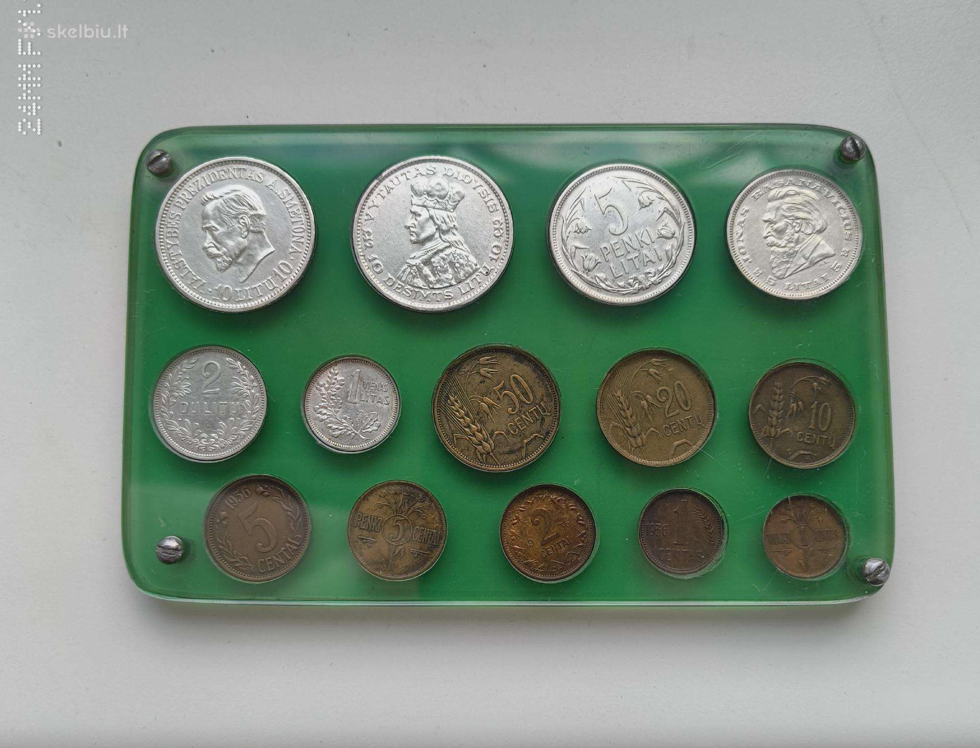 Monetos Litų ir Centų Kolekcija 1925 - 1936 m.