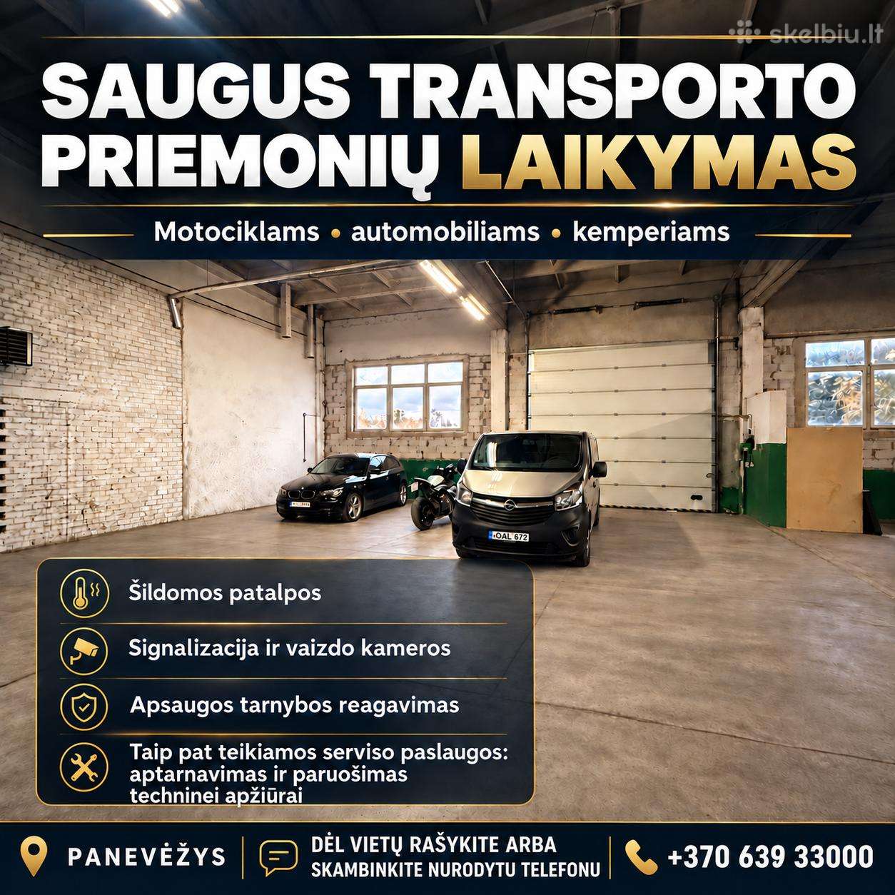 Nuomojamos šildomos patalpos.