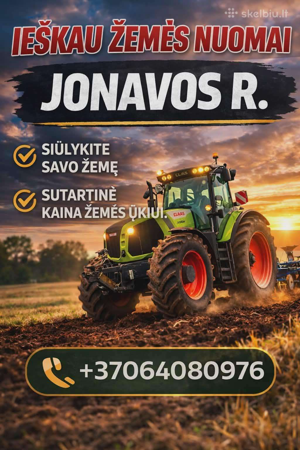 Išsinuomociau dirbamos zemes