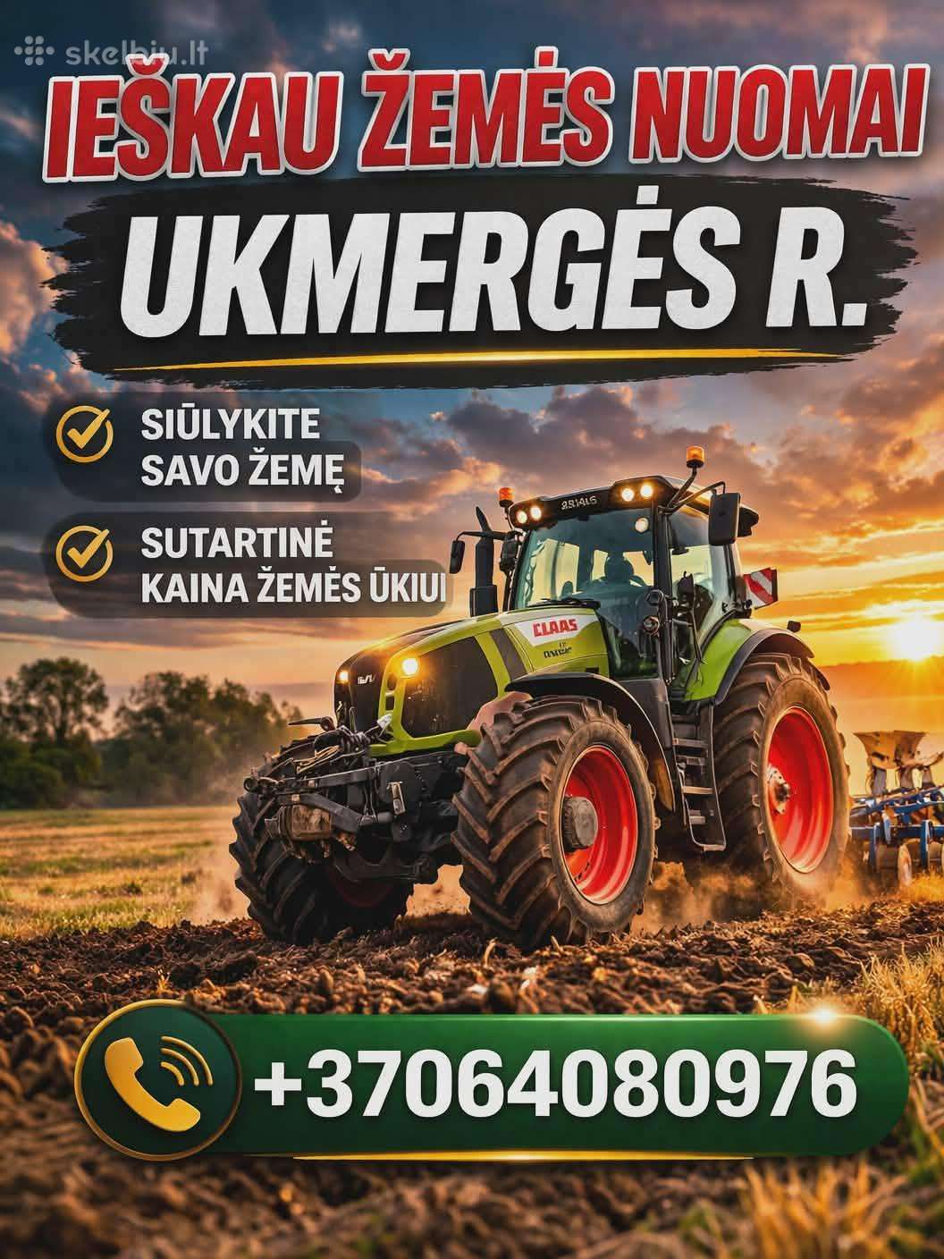 Ieškau išsinuomoti zemes