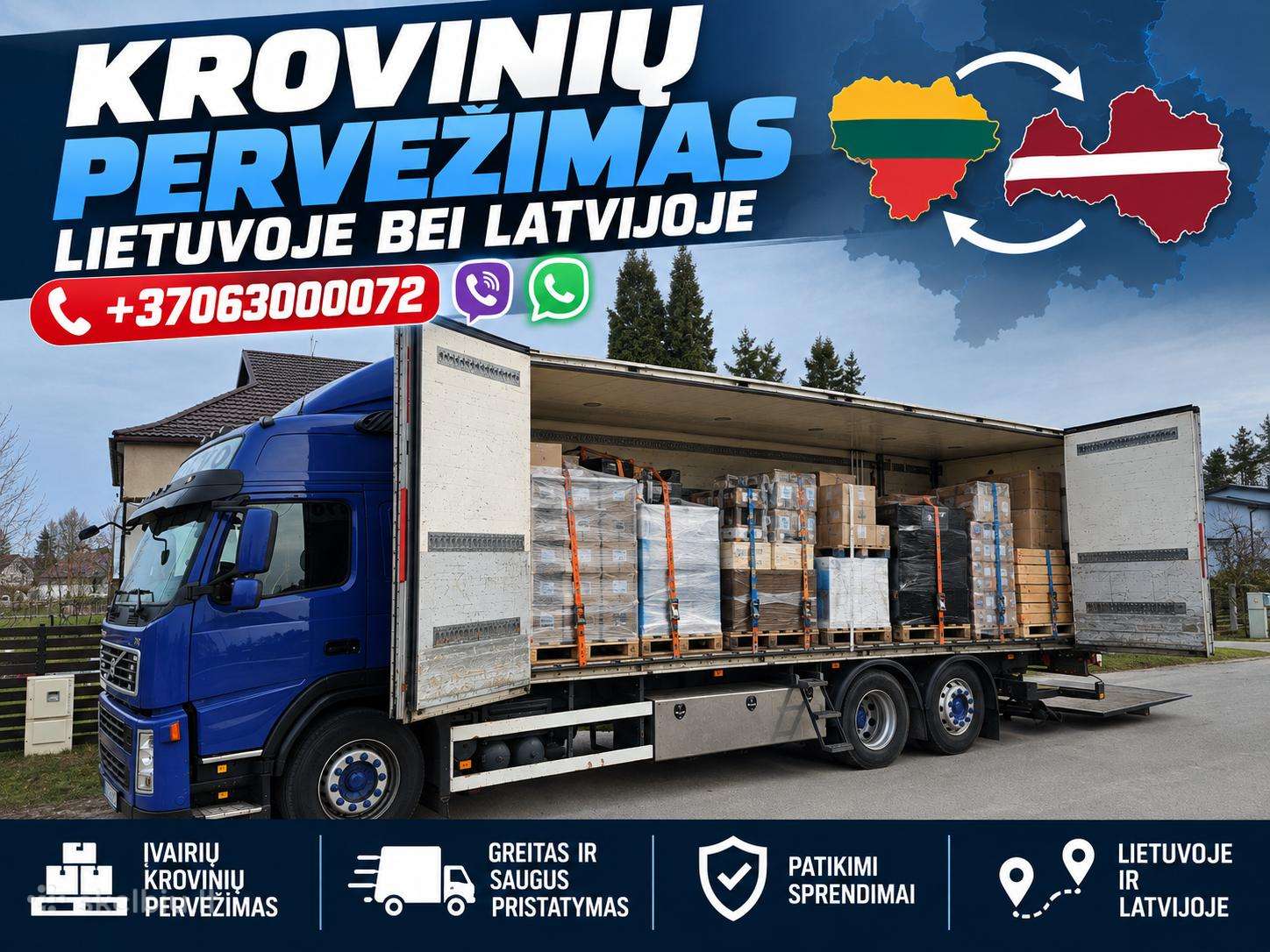Krovinių pervežimas Lietuvoje bei Latvijoje