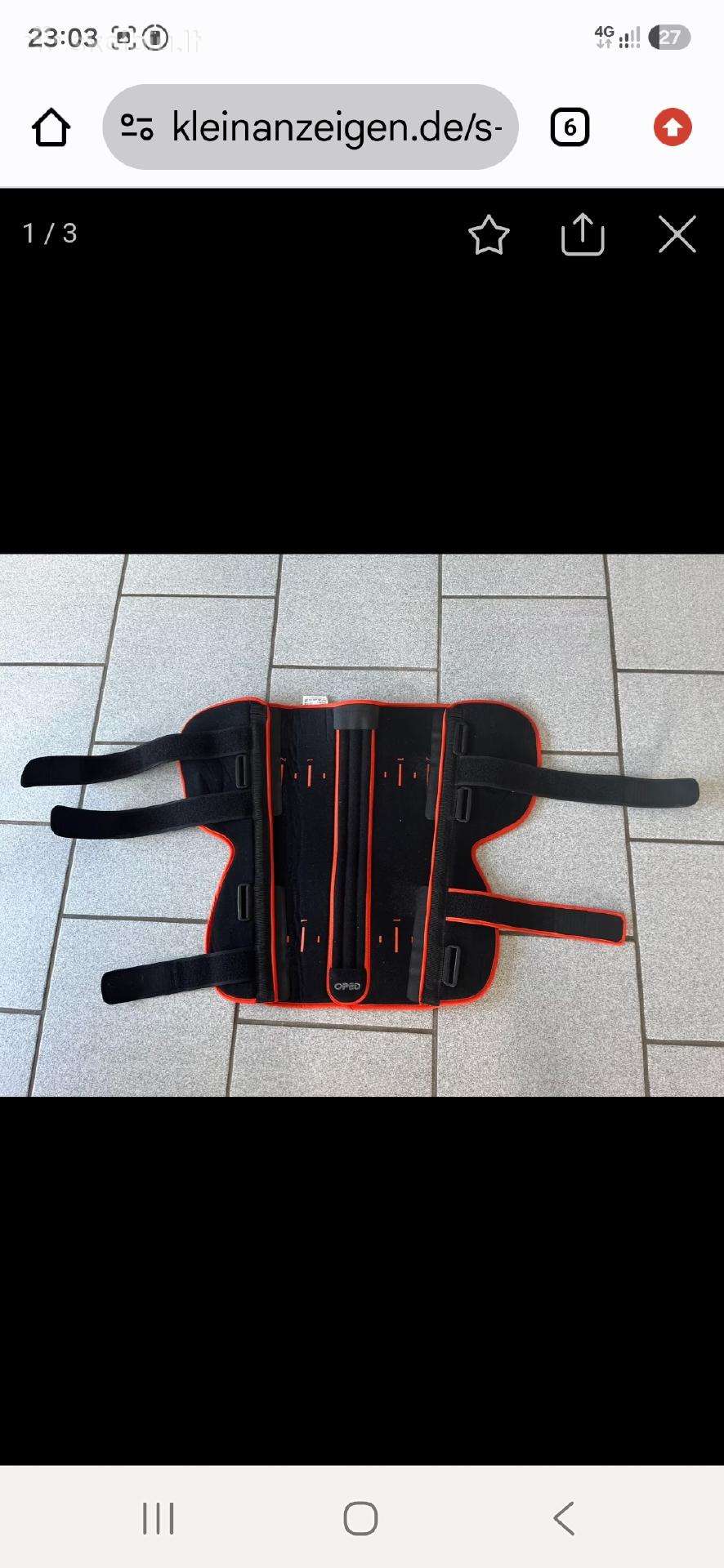 Kelio įtvaras, universalus dydis, aukštis 50 cm