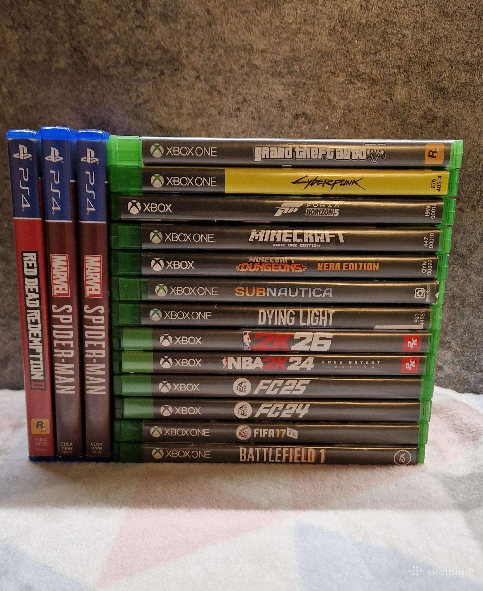 Ps4 ir Xbox žaidimai (Rdr2, Gta 5, Minecraft.)
