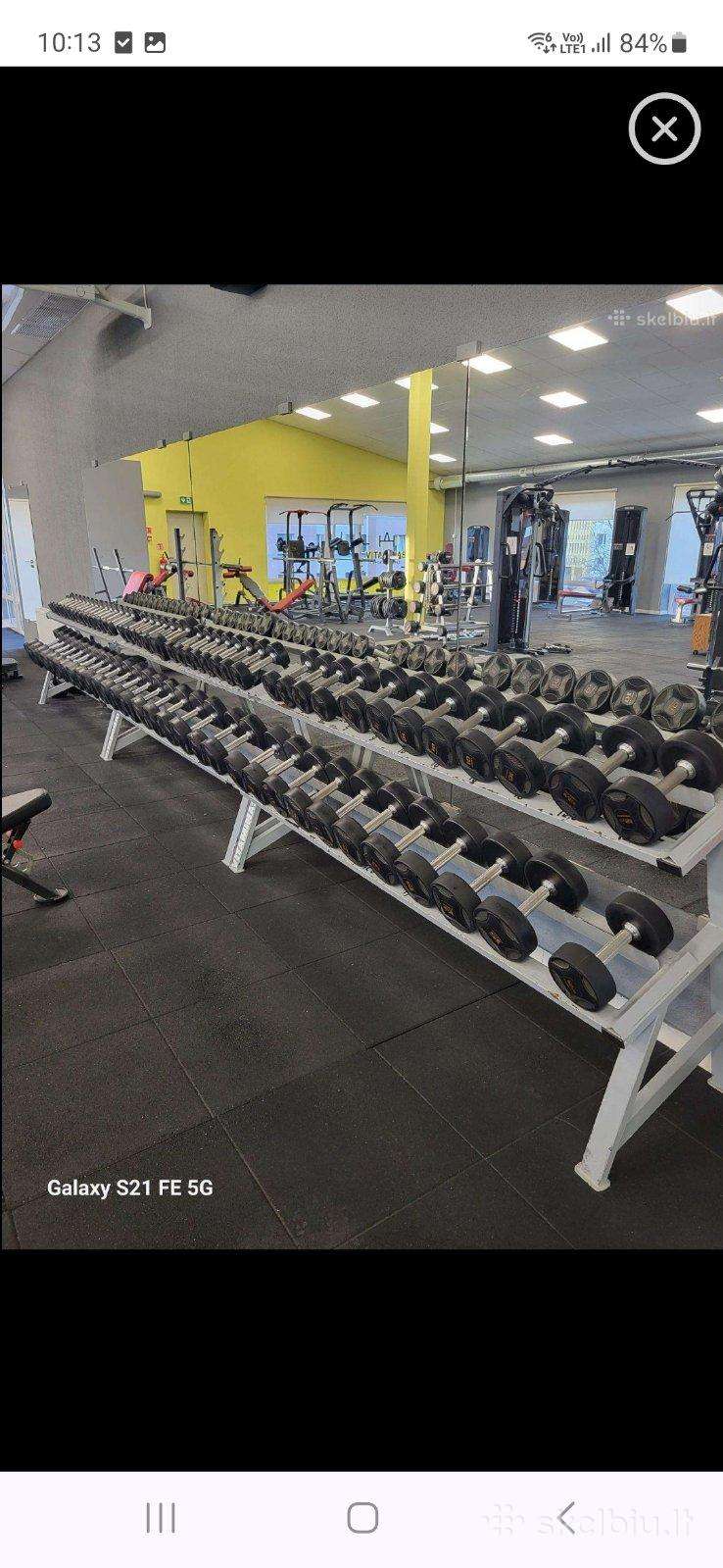 Hanteliai nuo 1kg iki 45kg