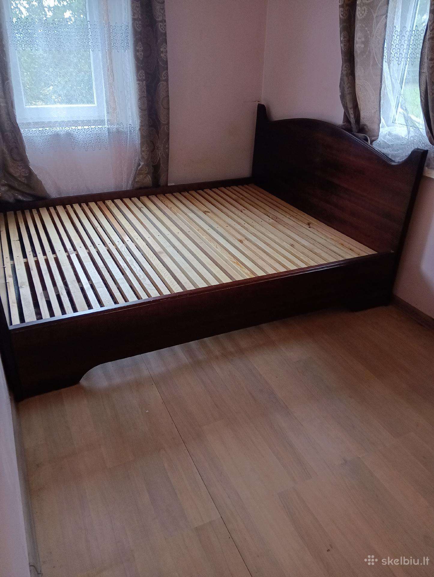 Medžio masyvo labai tvirtas lovos rėmas