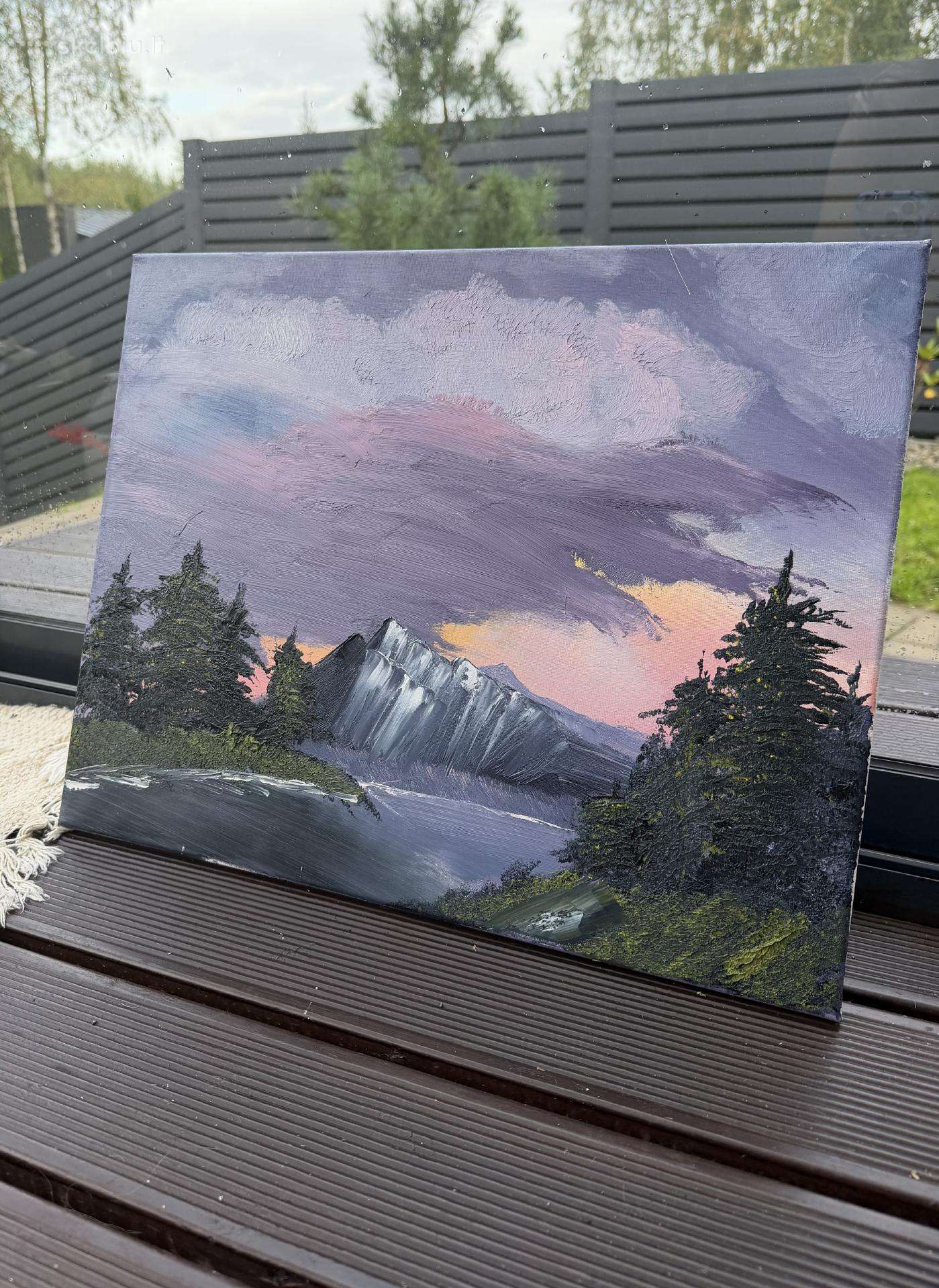 Rankomis tapytas aliejinis paveikslas 40x50cm