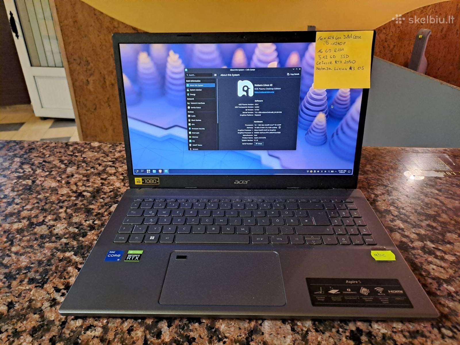 Acer Aspire A515-57g i5/16gb/512gb