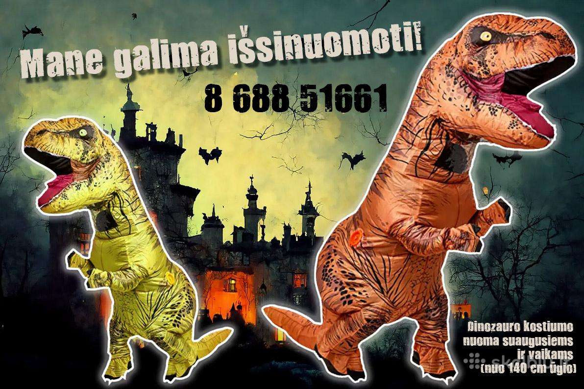 Pripučiami dinozauro, besmegenio Olafo kostiumai