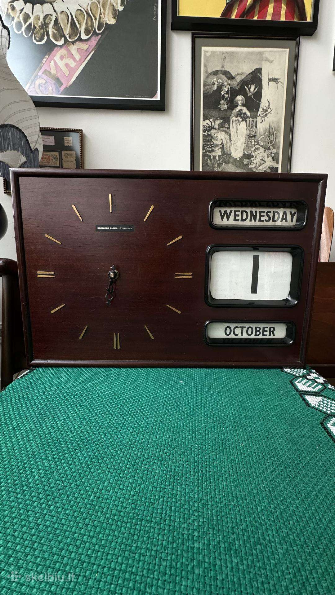 Retro laikrodis English Clock Systems (veikia)