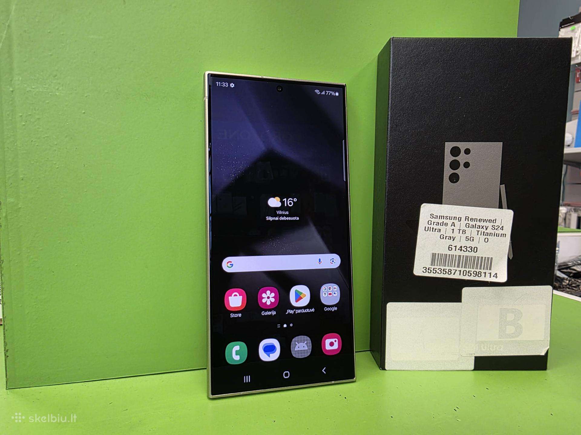 Samsung S24 Ultra 1tb 12mėn garantija