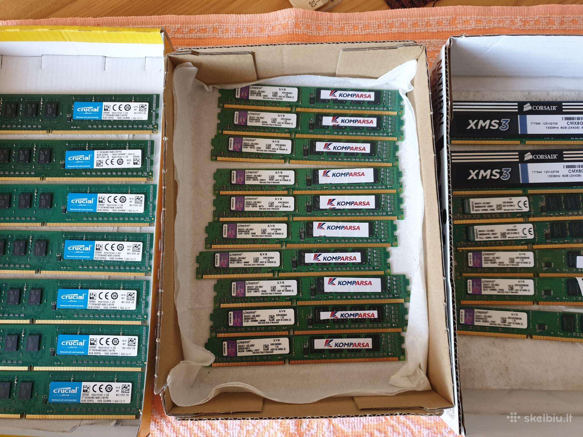 Ddr3 4gb, ddr3l 8gb stacionariems