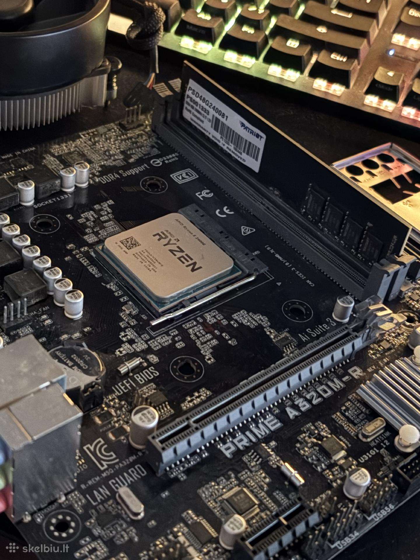 Asus prime a320m-r + ryzen 2400g + 8gb RAM
