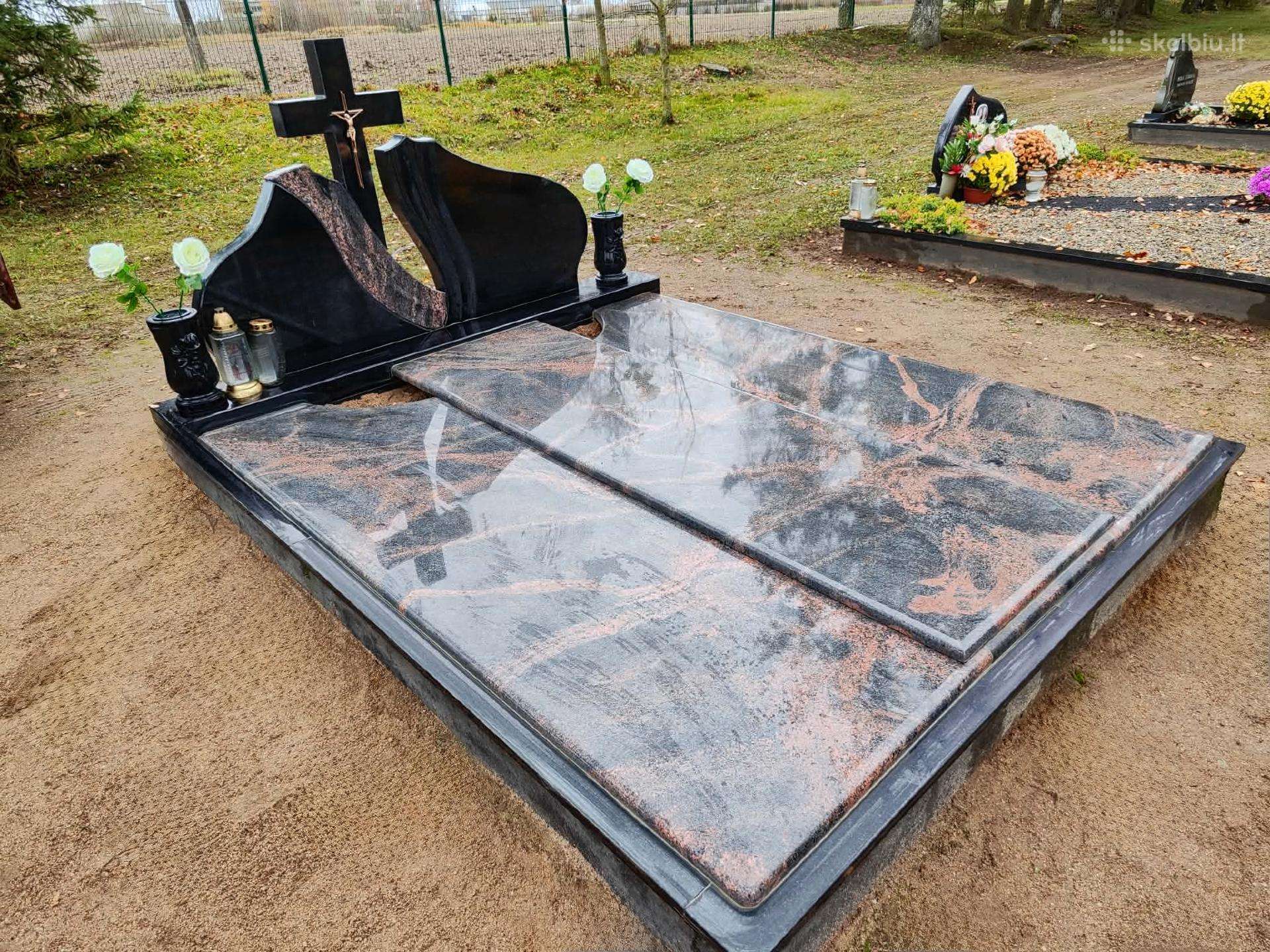Paminklai, granito plokštės ir kapų darbai