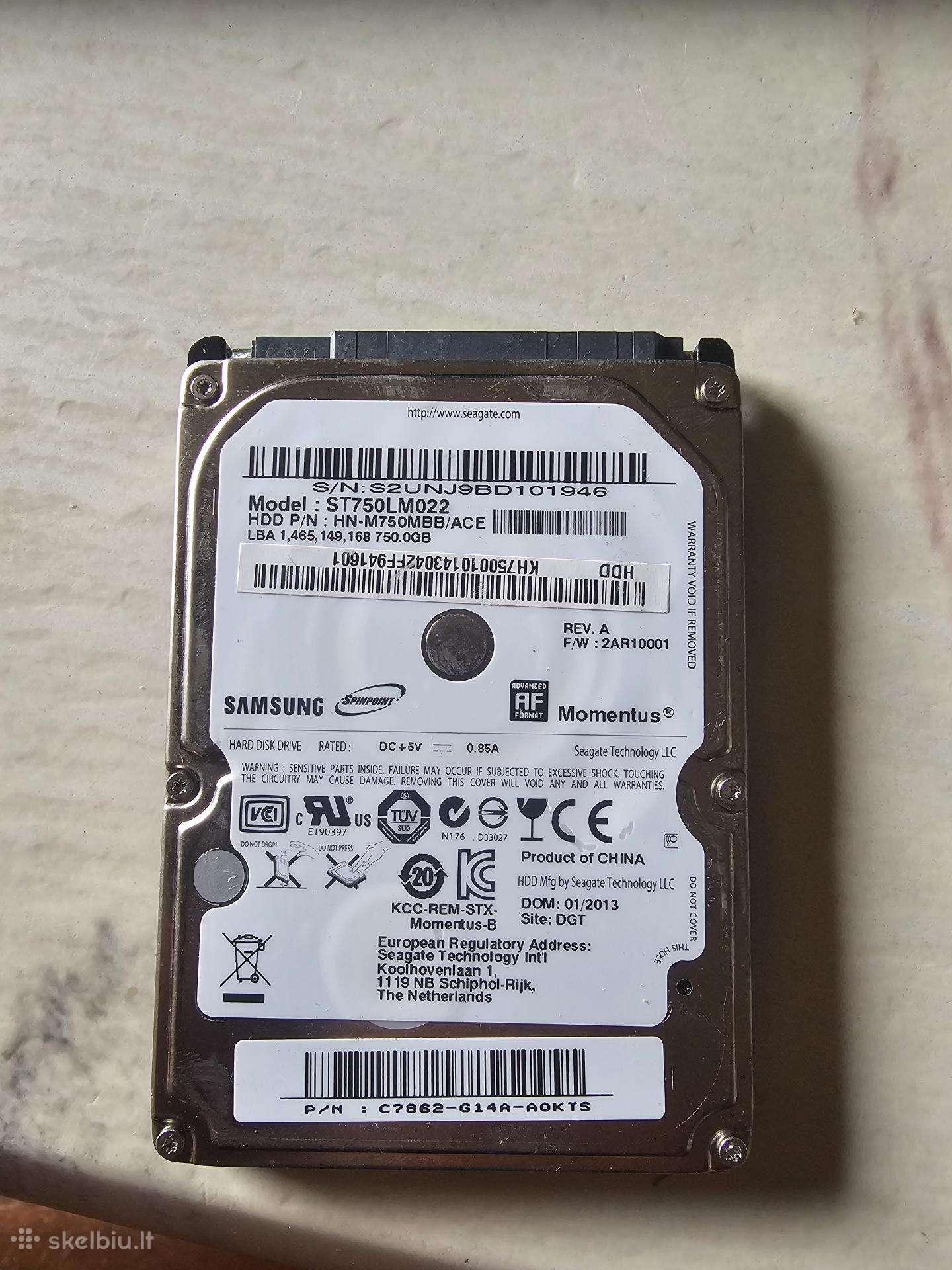Samsung HDD 750gb