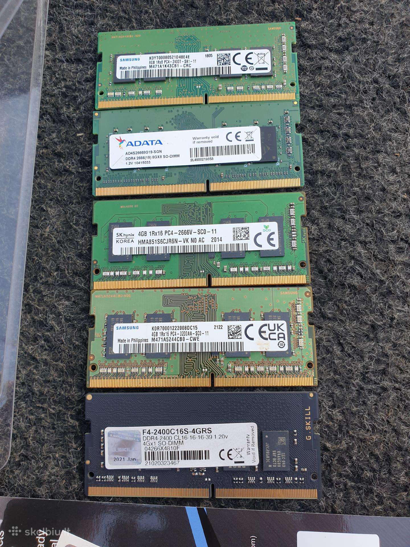 Ddr4 po 1vnt 4-8gb