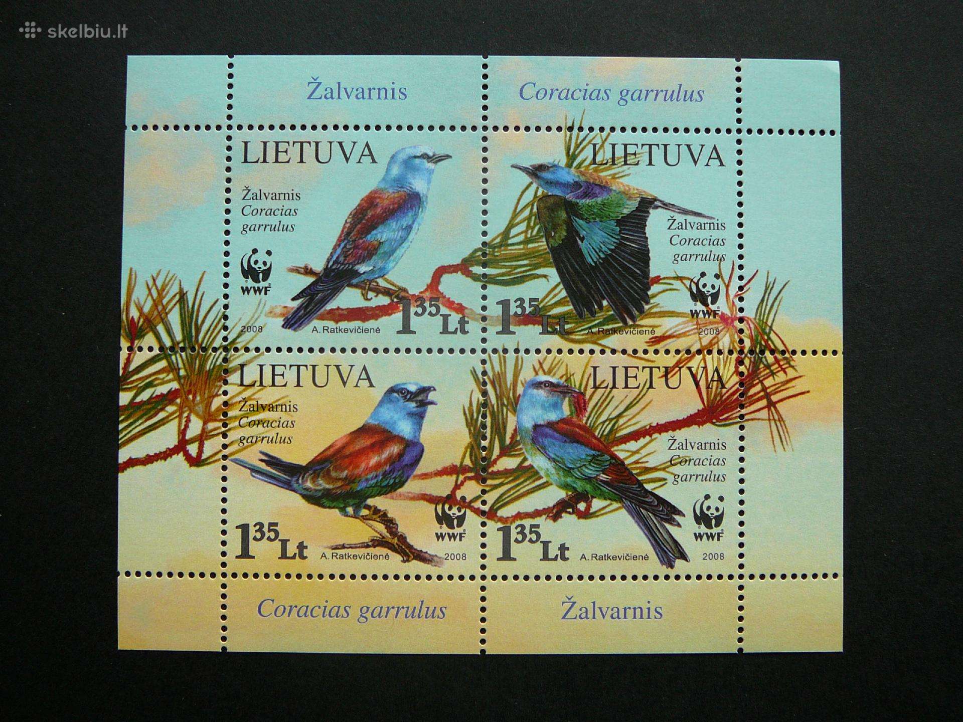 Lietuva 2008 Pauksciai svarus lit984lp