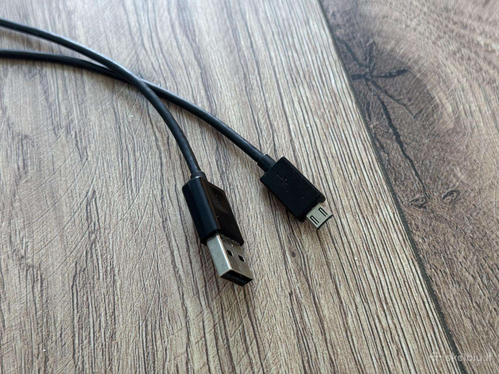 Micro-usb/usb kabelis, 98 cm, juodas