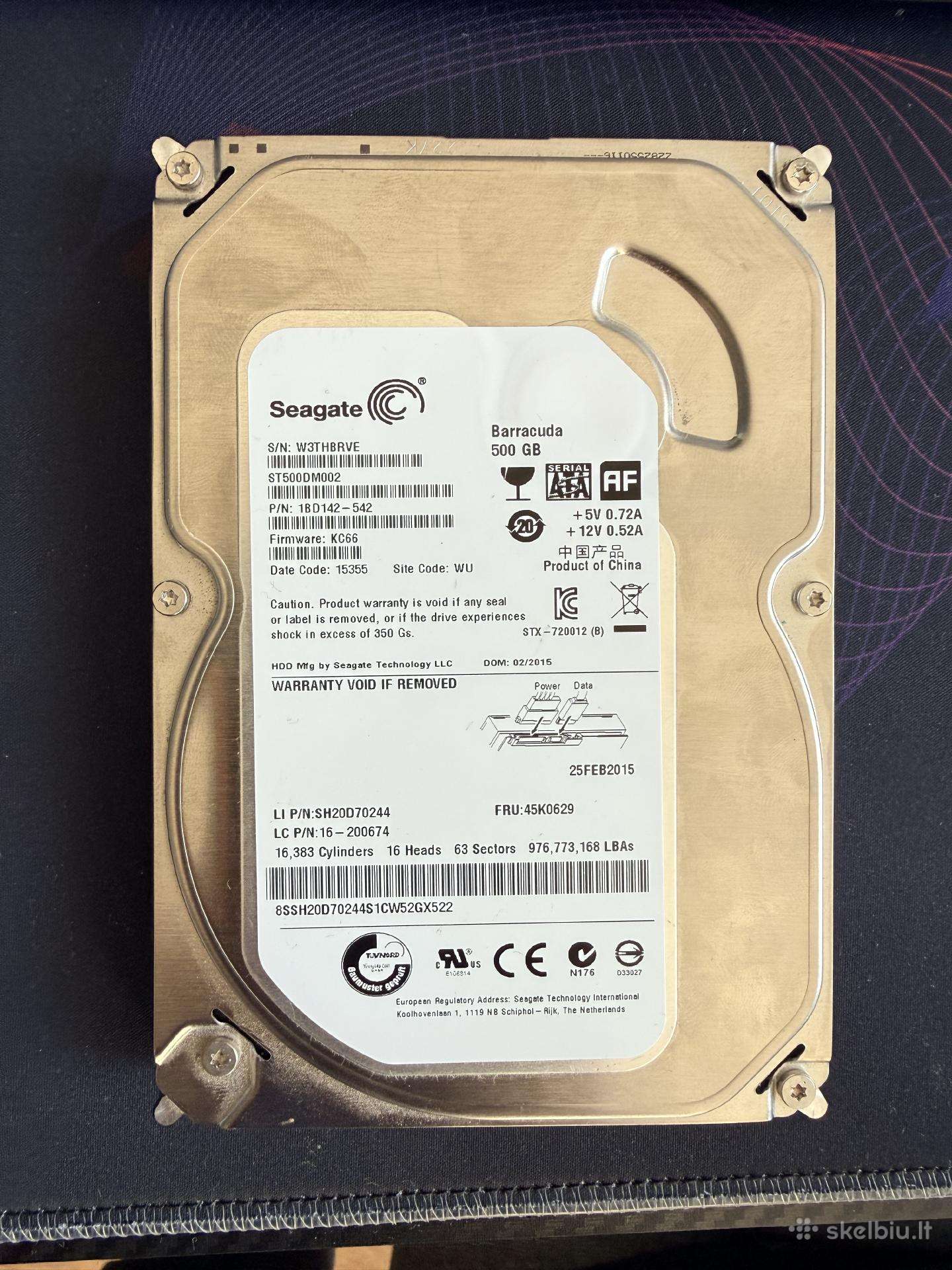 Parduodu HDD Seagate 500 GB