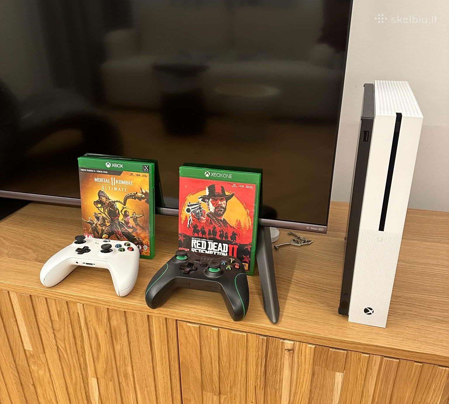 Idealus Xbox One S+2 pulteliai ir 2 žaidimai