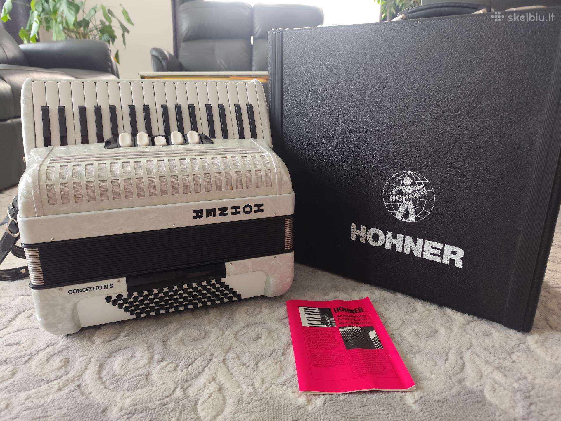 Praktiškai naujas Hohner Concerto III S Akordeonas