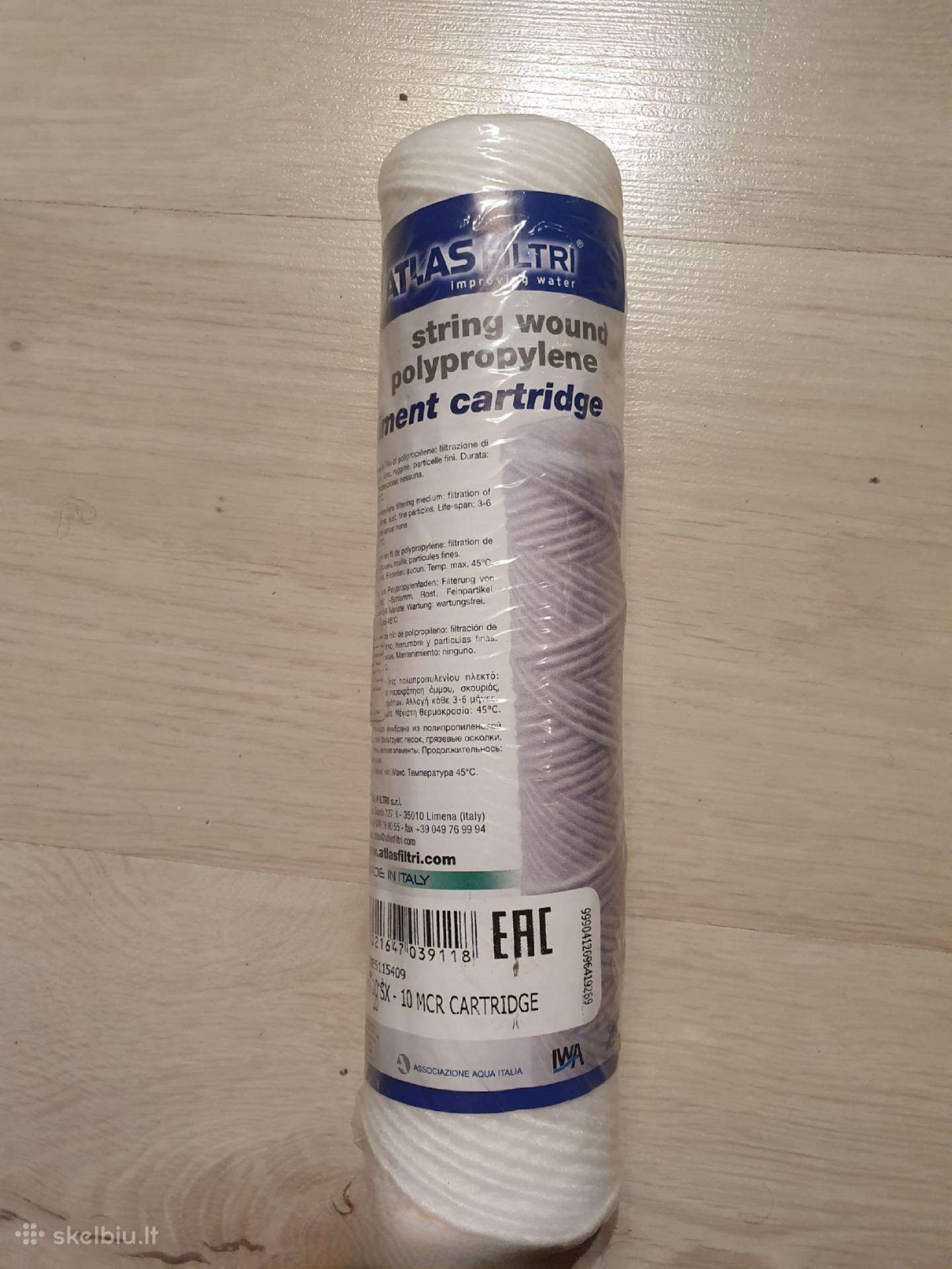Atlas Filtri filtro kasetė 10 col. 10 mkm Nauja