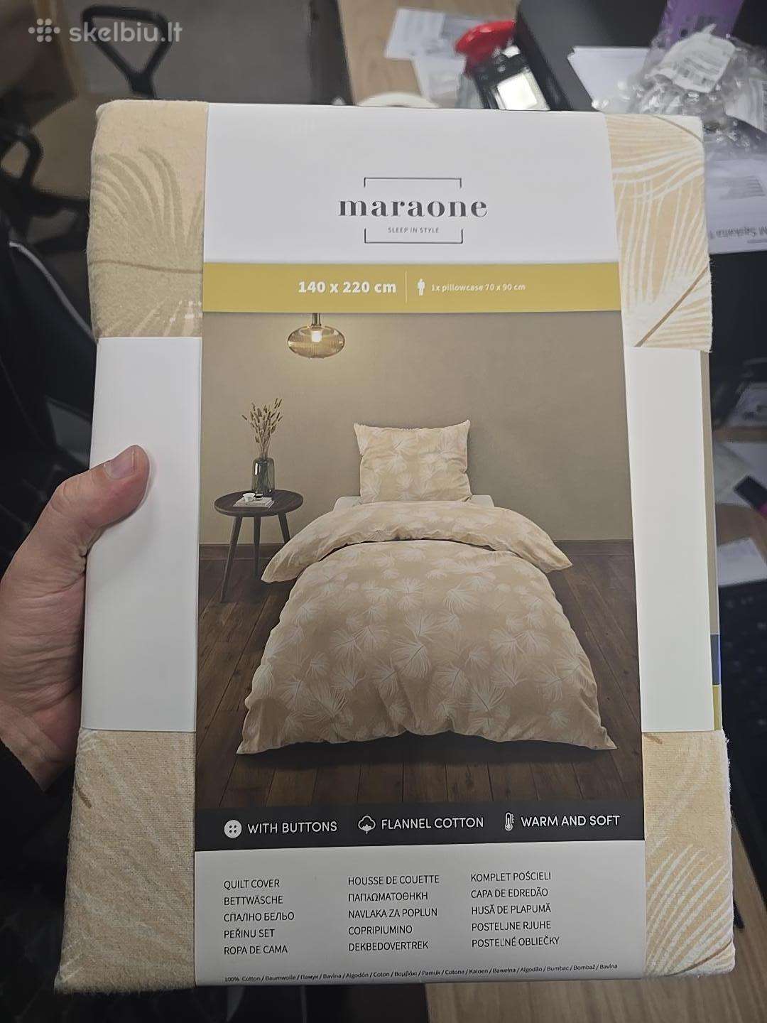 Maraone flanelinis patalynės komplektas 140x220