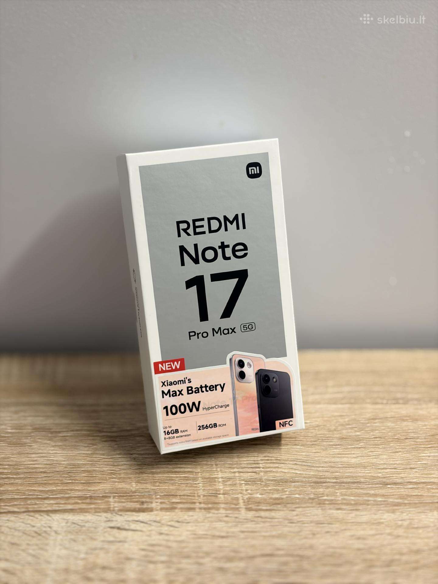 Naujas! Redmi Note 17 Pro Max 5G, 256/8gb