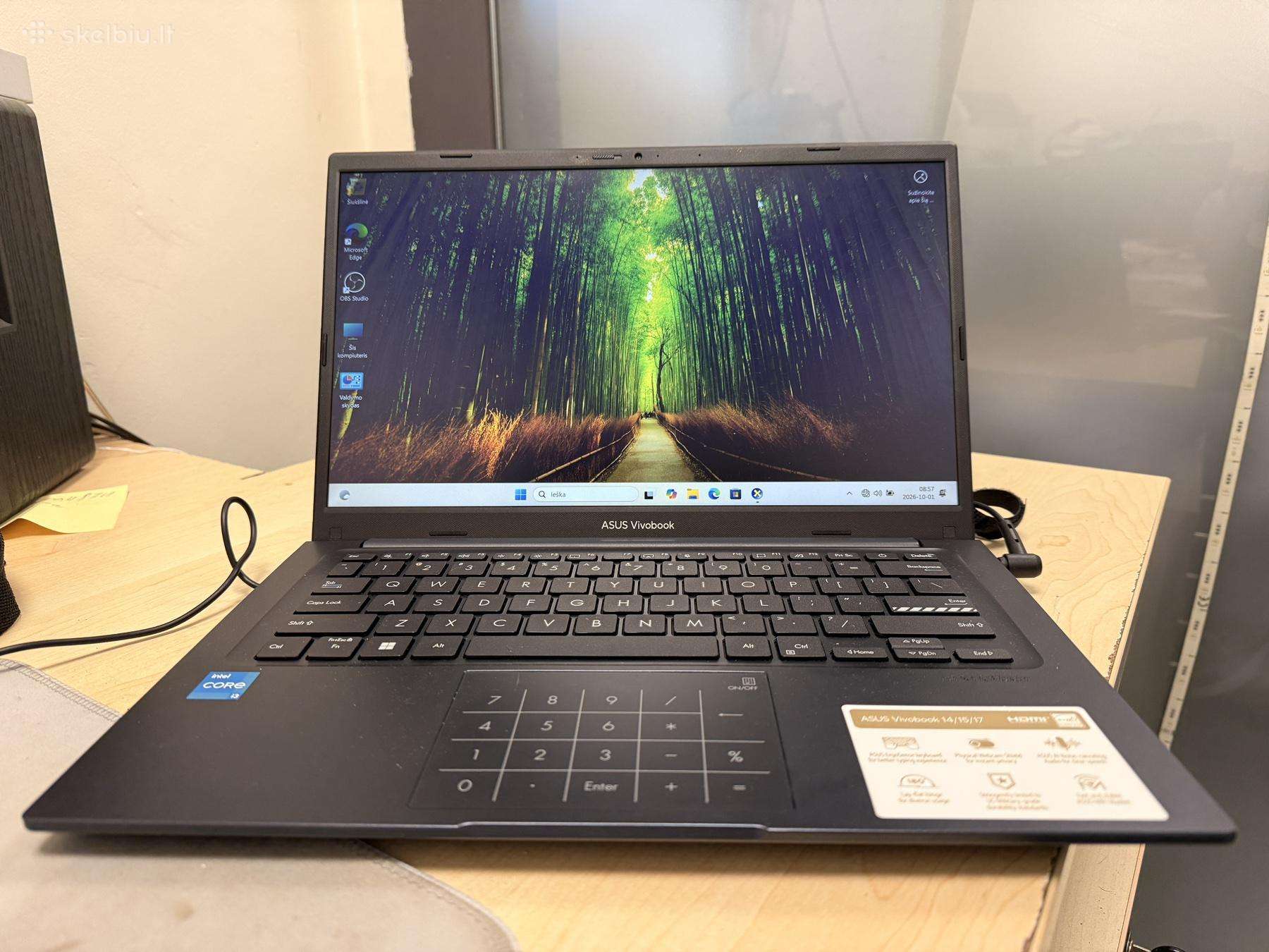 Naujas Asus Vivobook X1404v i3/8gb/128gb