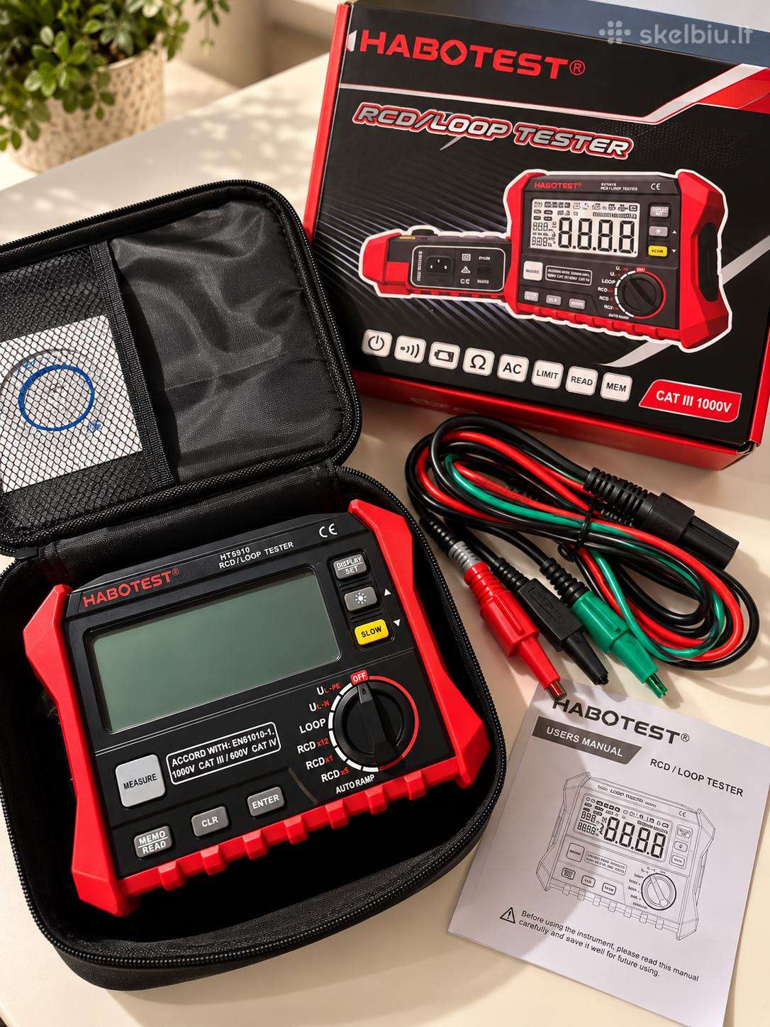 Parduodu Naują Habotest Ht5910 Rcd/loop Tester