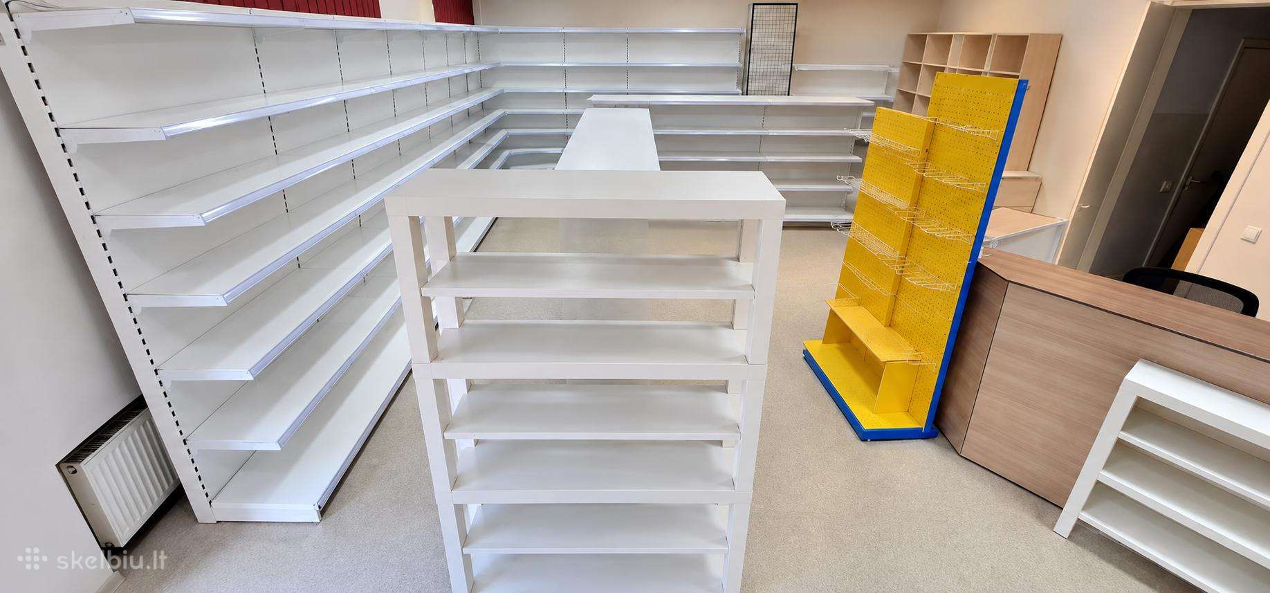 Metalinės prekybinės parduotuvių lentynos