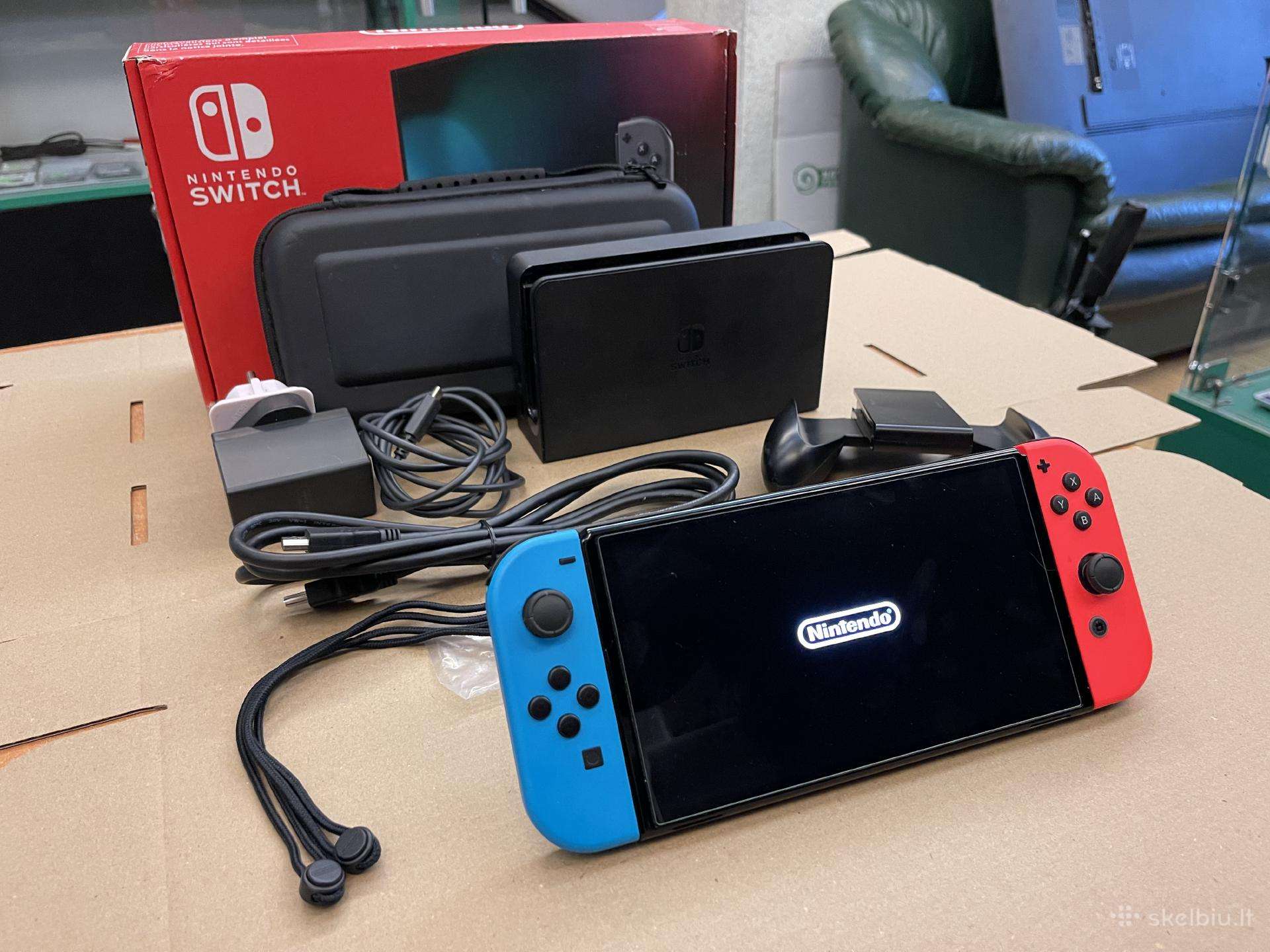 Nintendo Switch Oled 64gb su įmonės garantija