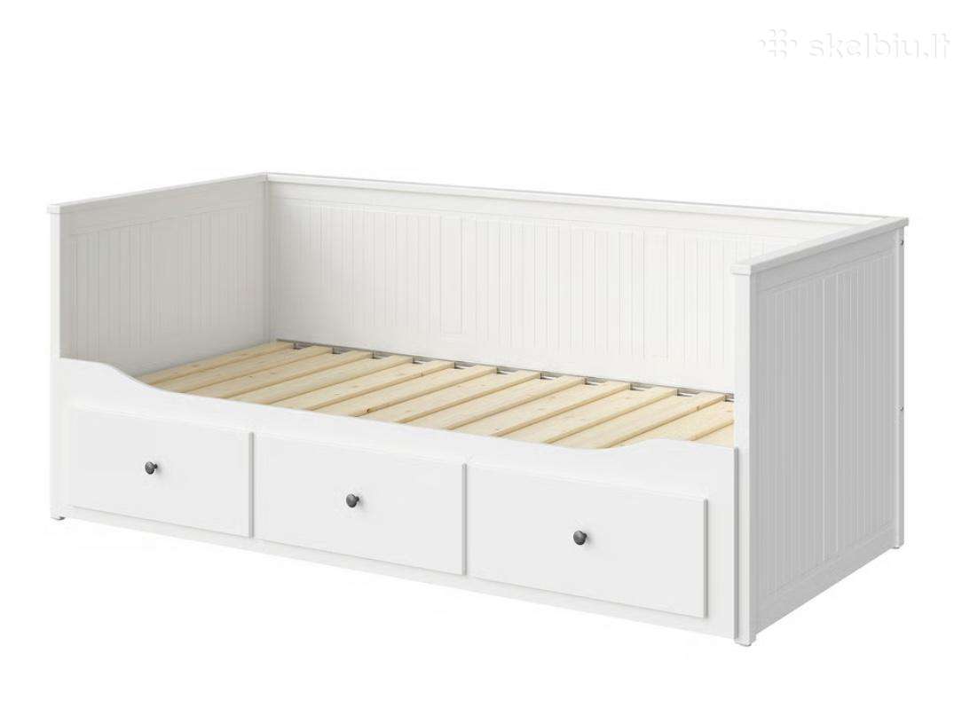 Ikea Hemnes lova su stalčiais + čiužinys