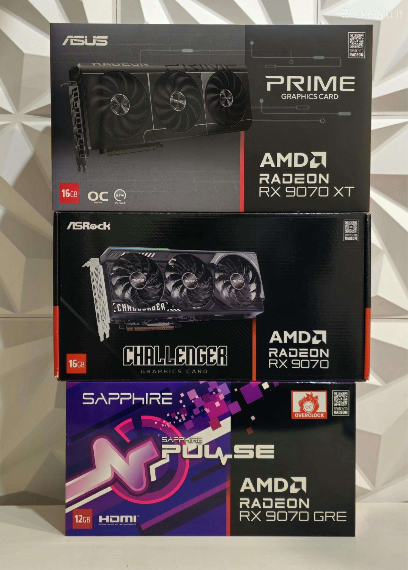 Naujos 9070 / Gre / XT / 12gb / 16gb Vietoje