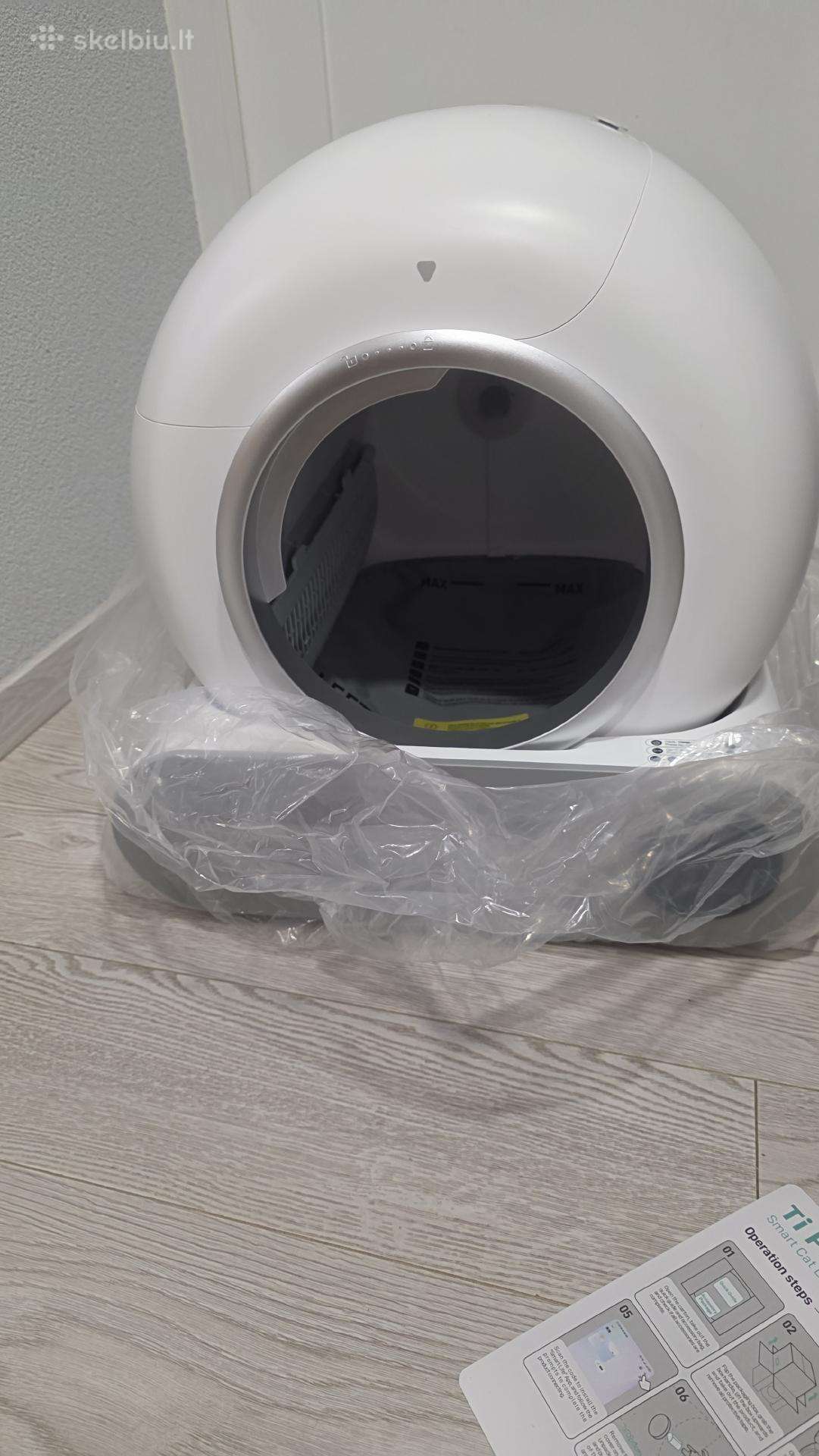 Parduodamas naujas išmanusis kačių tualetas-robota