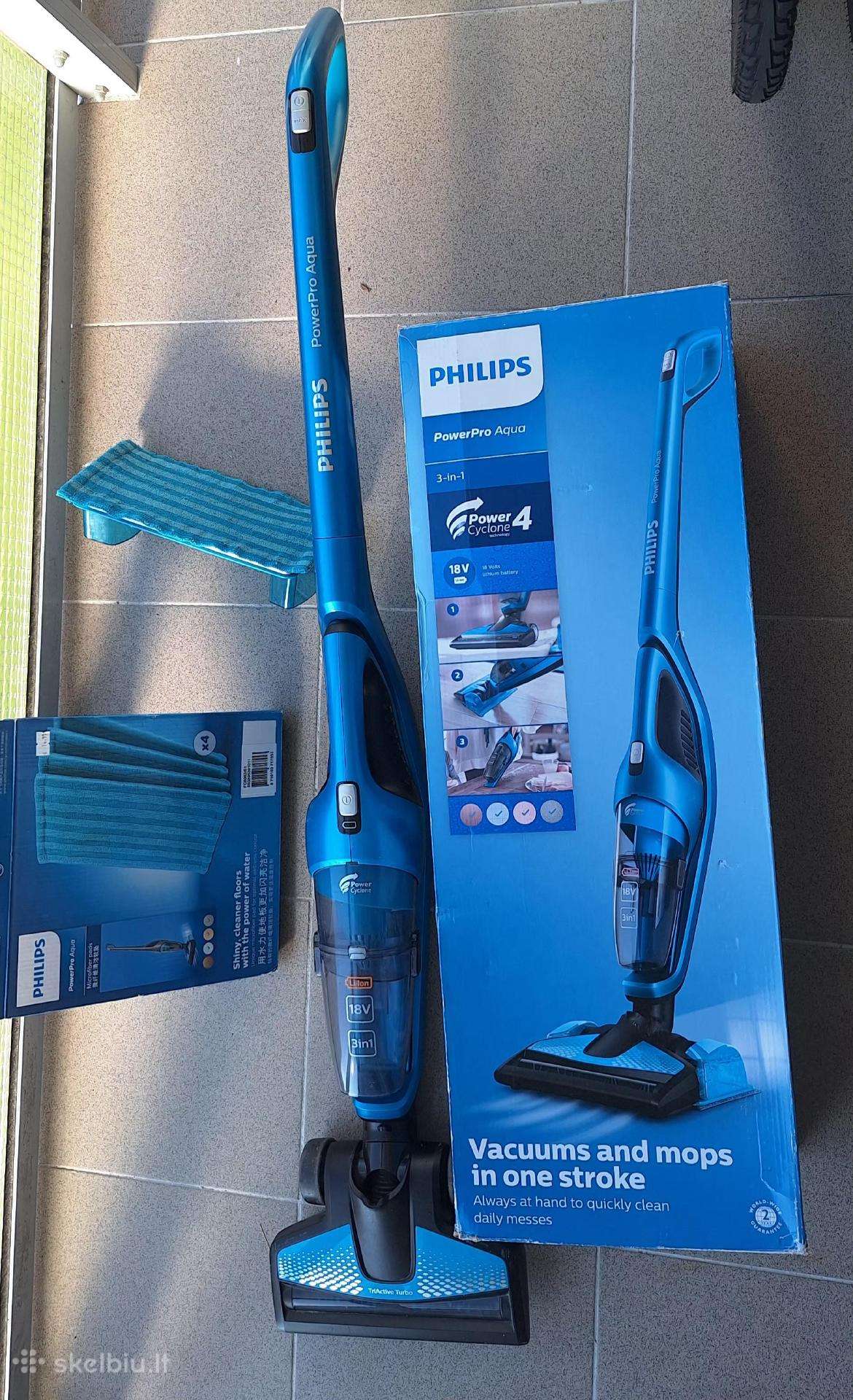 Belaidis dulkių siurblys-šluota „Philips Powerpro
