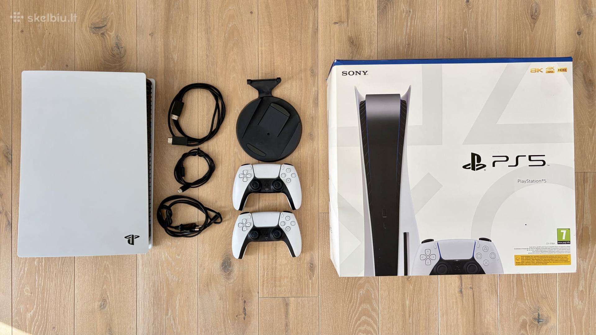 Playstation 5 (disc) + 2 pulteliai