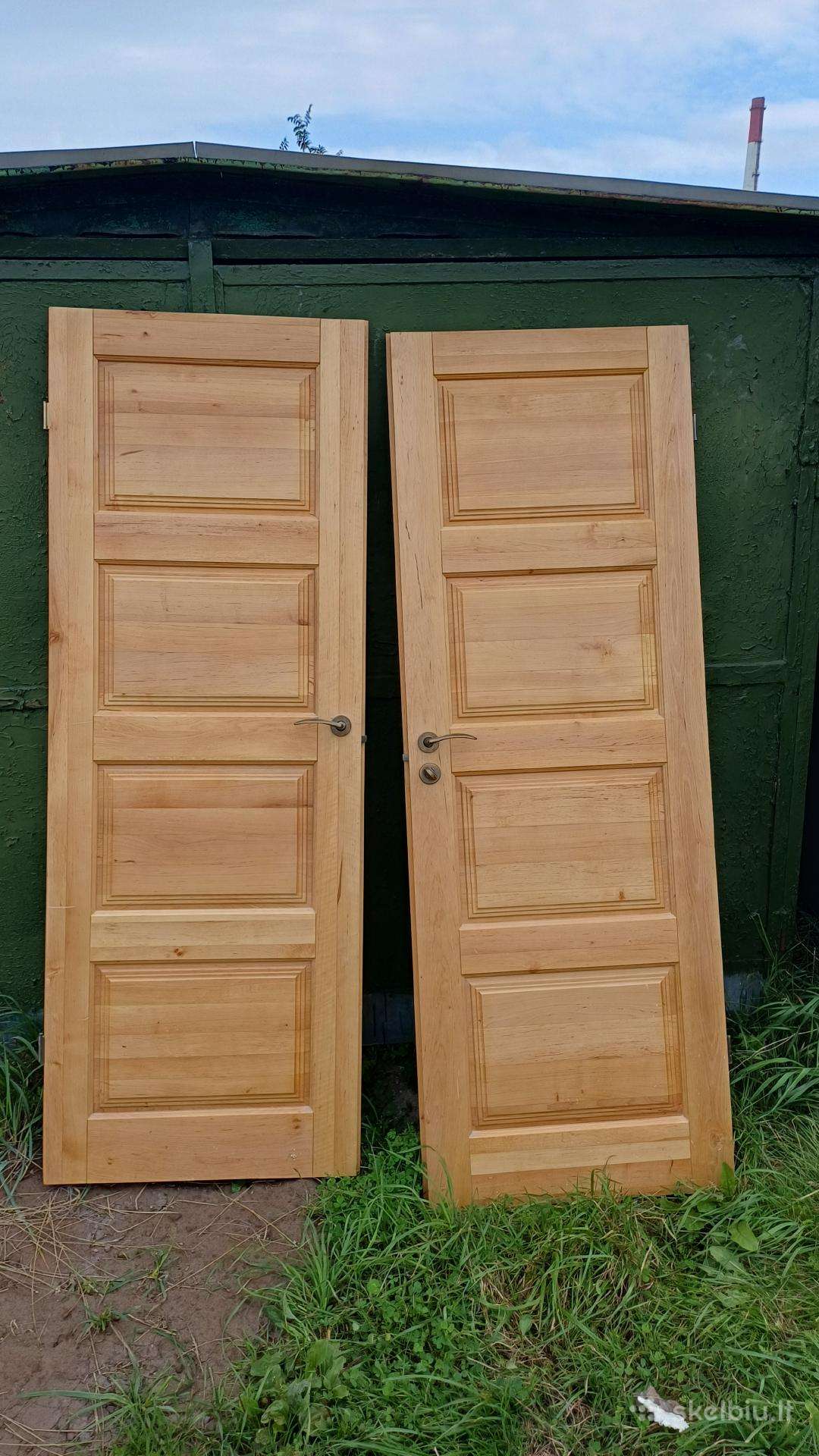 Vidaus durys gryno medžio klevas rimtos ir tvirtos