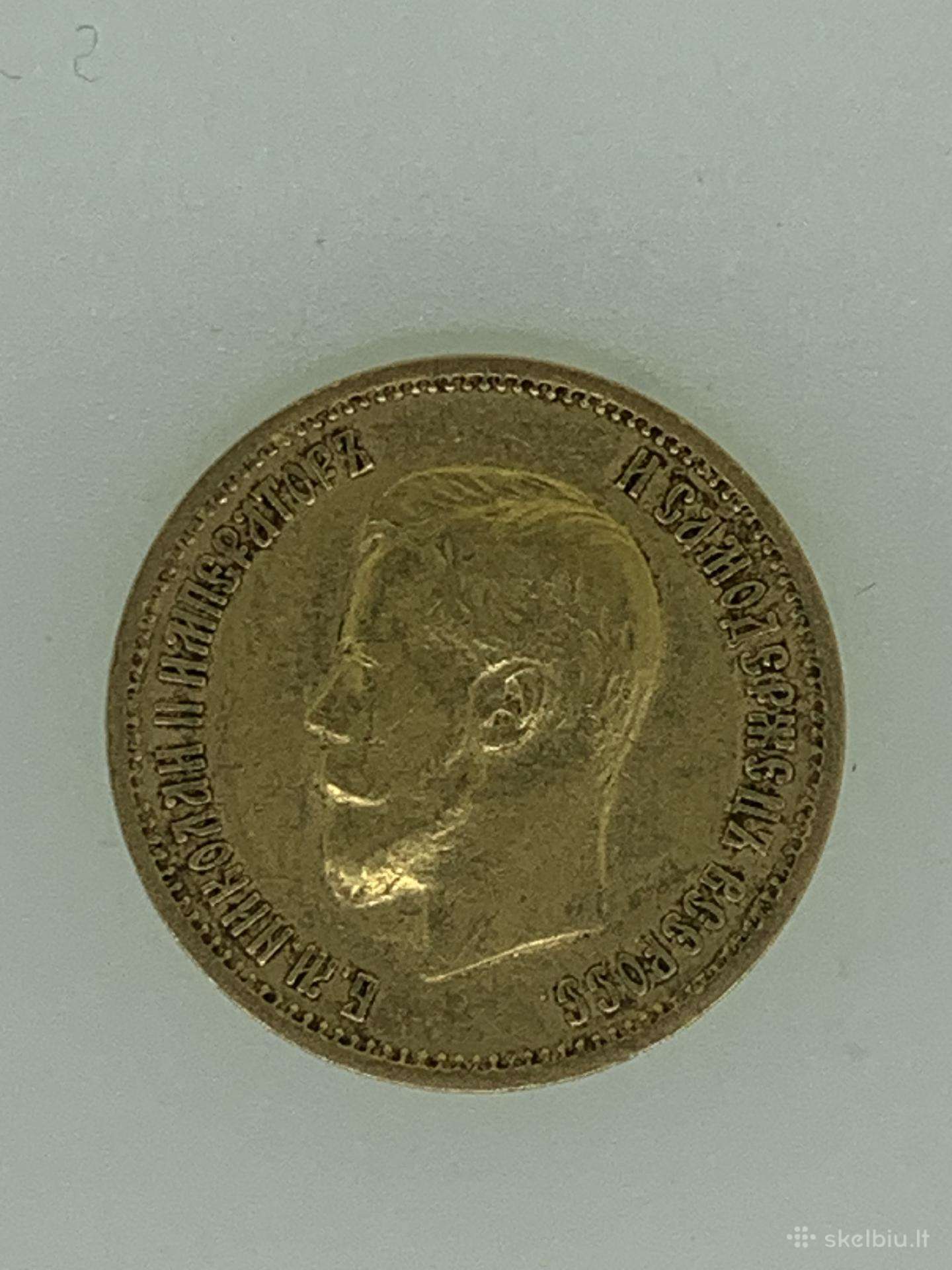 Carinės Rusijos 10 rublių aukso moneta