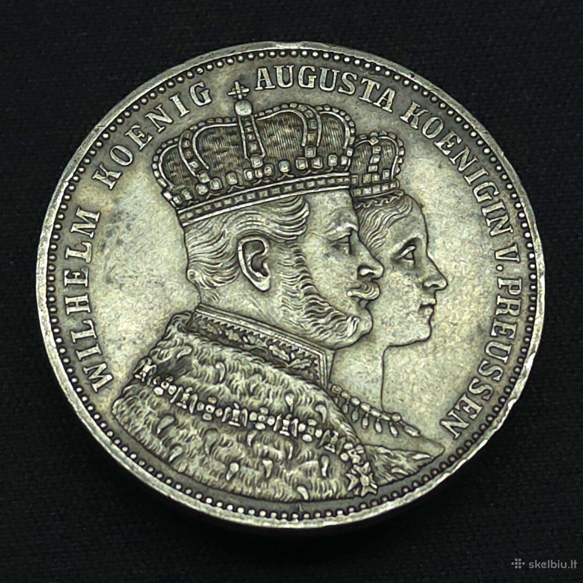 Sidabrinė moneta 1 Taleris 1861 A Prūsija