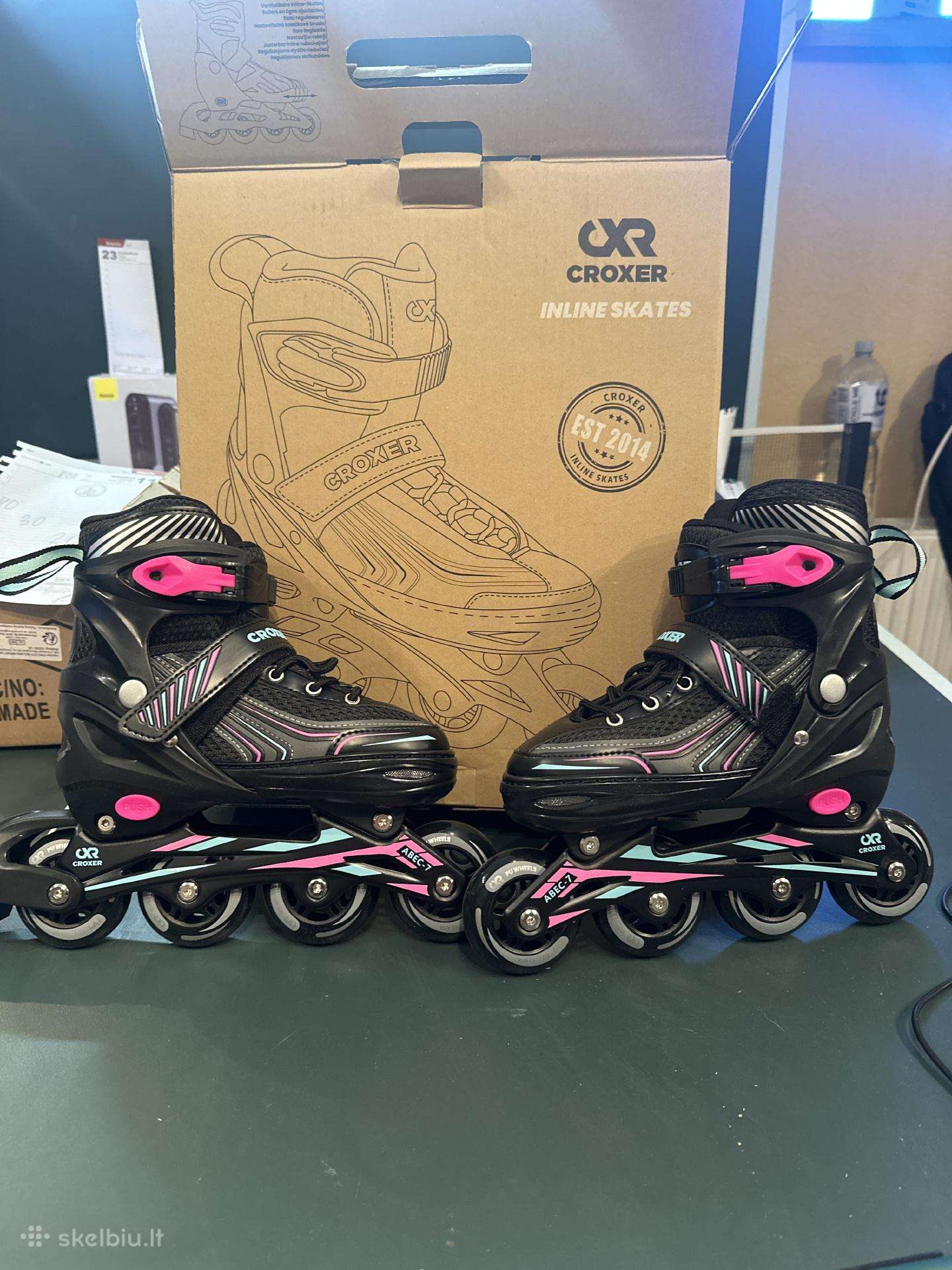 Croxer Optima Mint/pink riedučiai – 35–38 dydis