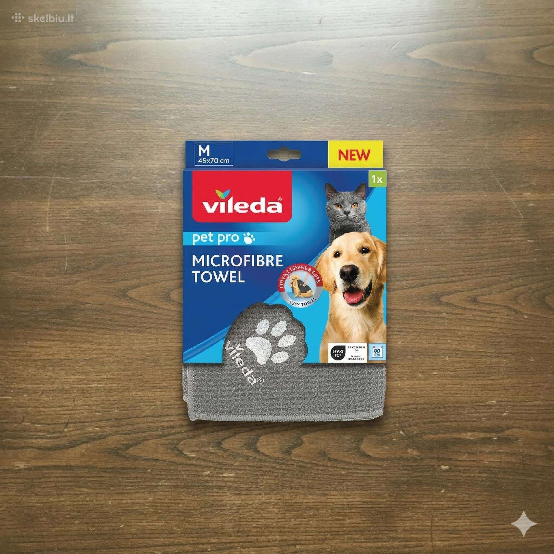 Vileda Pet Pro mikrofibros rankšluostis gyvūnams M