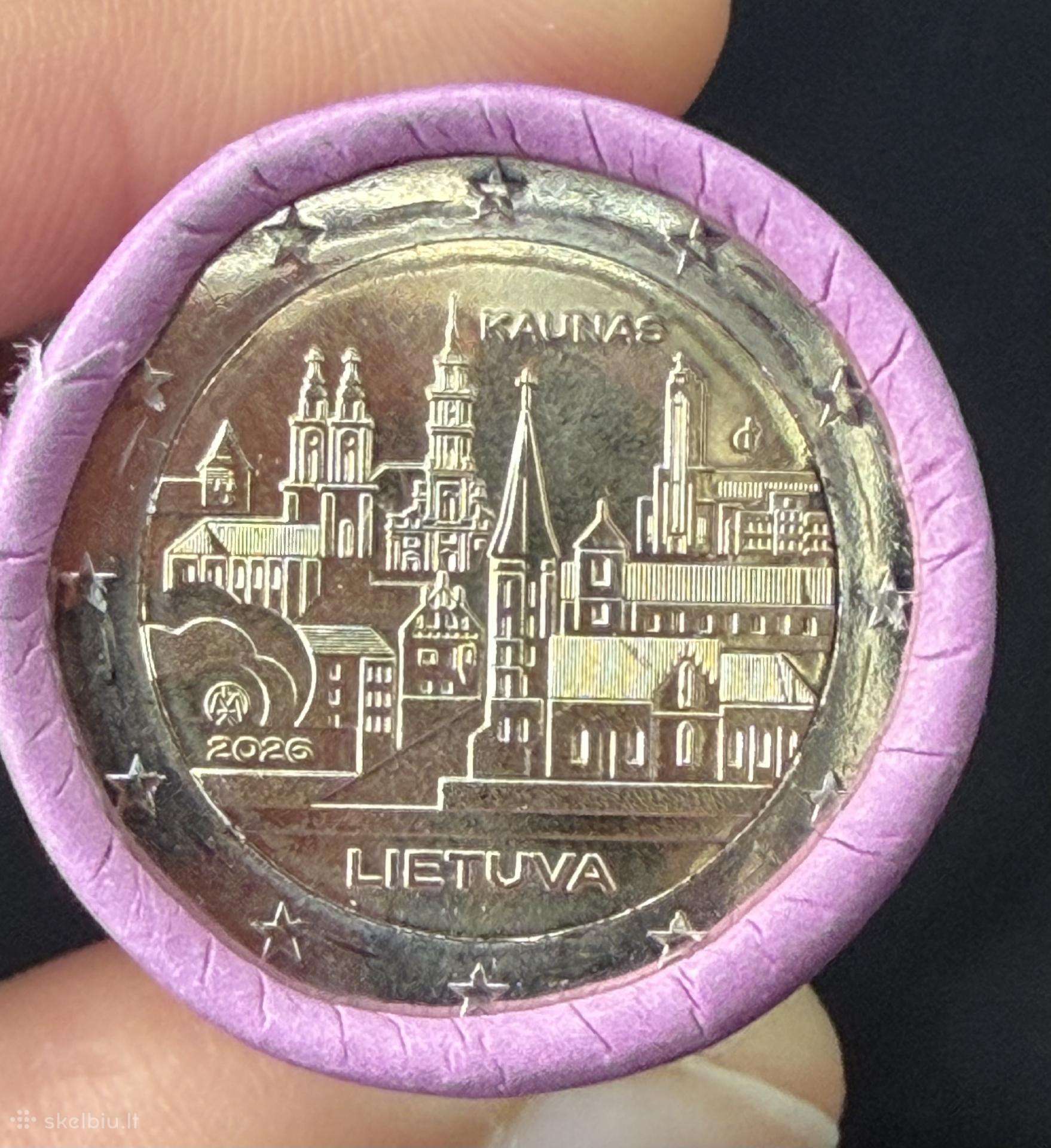 Naujausia 2 eur. proginė moneta Kaunui