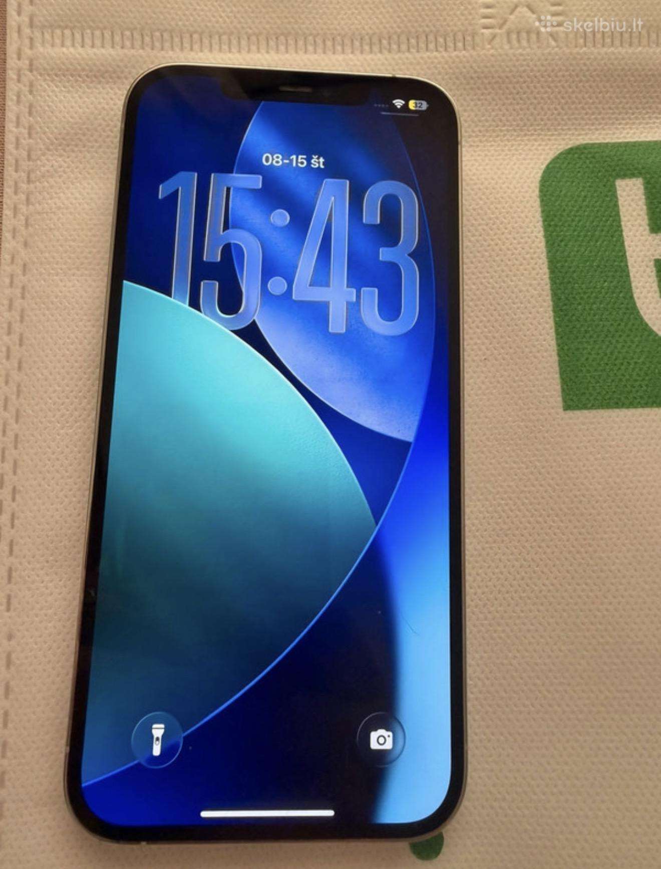 iPhone 12 pro max baltas 128gb