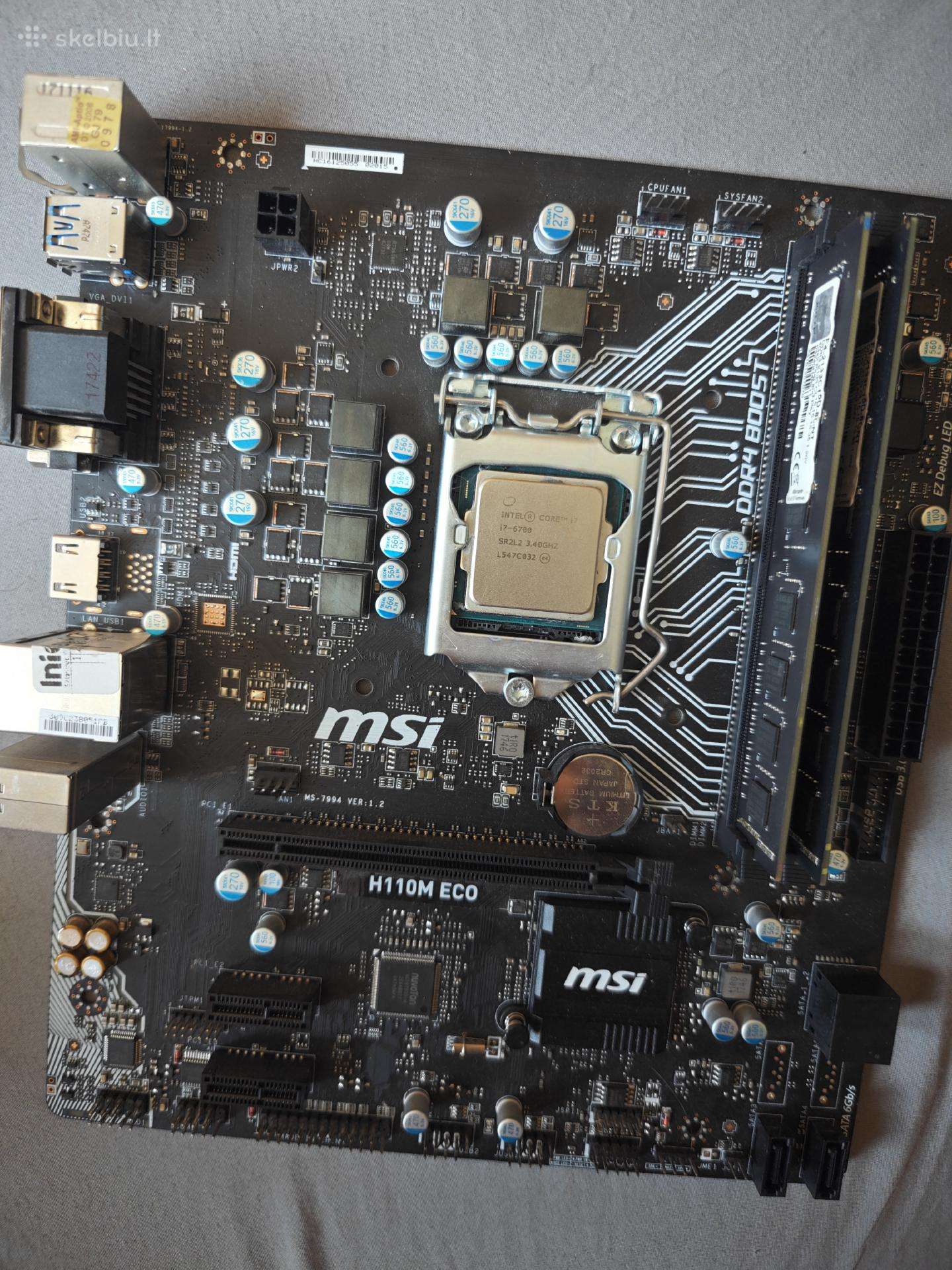 H110m eco + i7 6700 + 4gb RAM