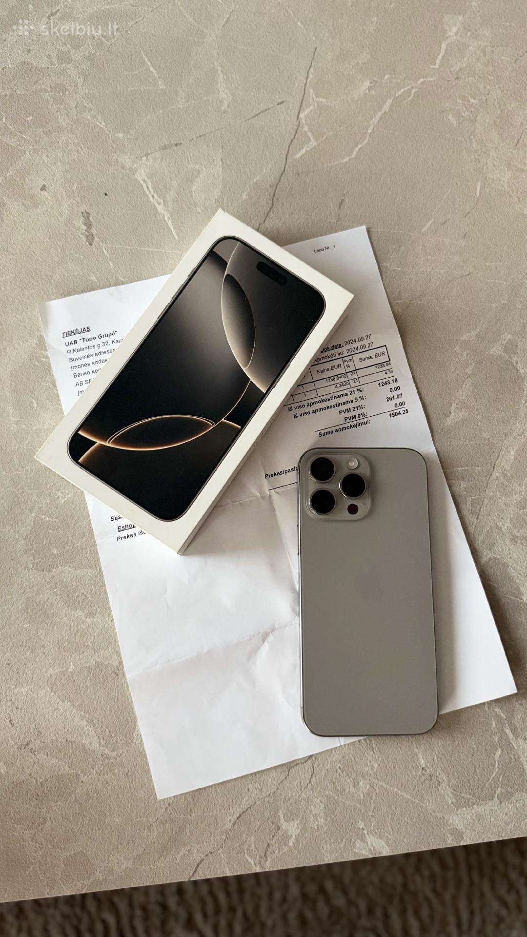 iPhone 16 pro max 256 Natural Titanium