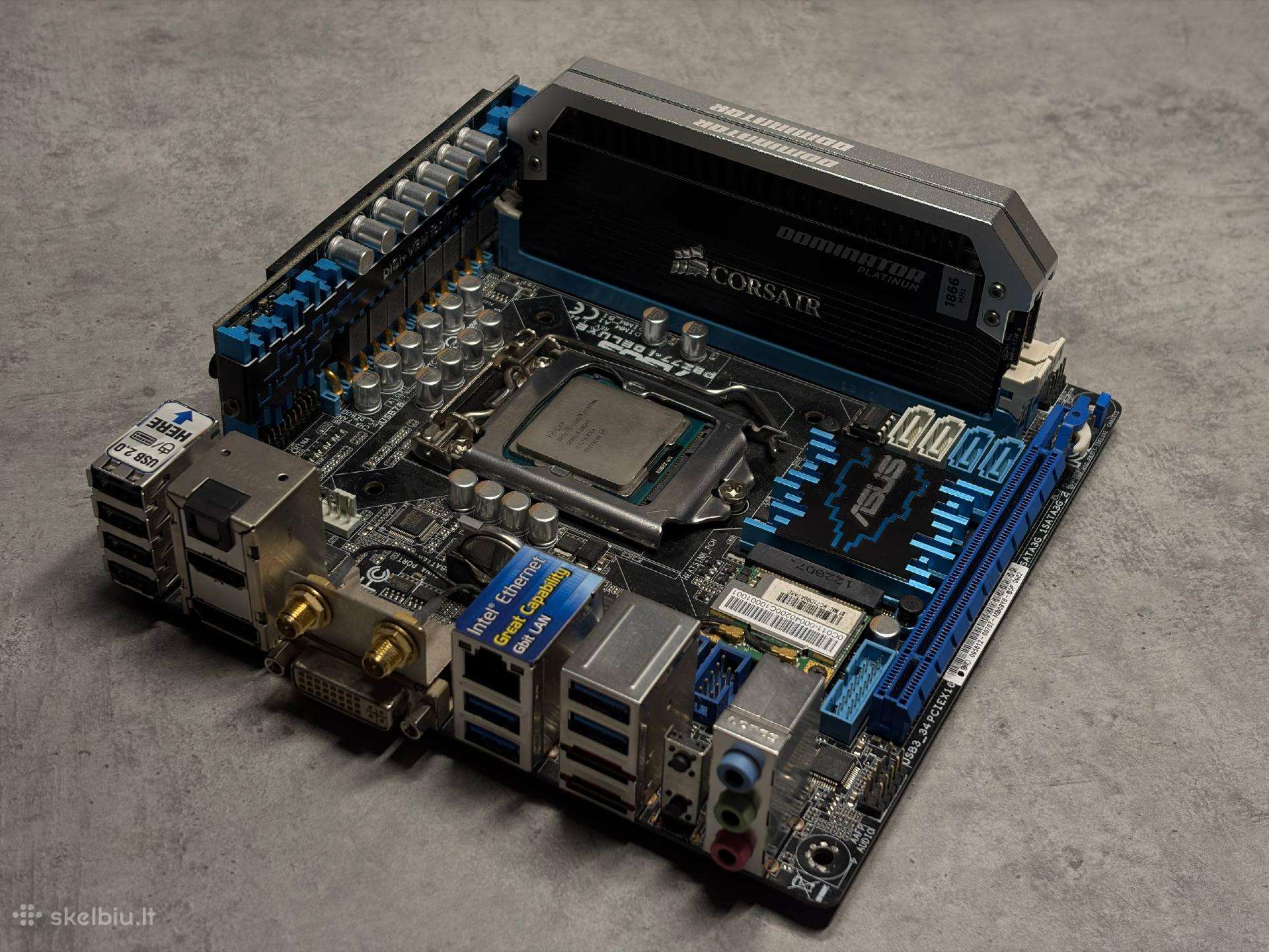 Asus P8z77-i Deluxe + i7-3770k + 2x8gb 1866mhz