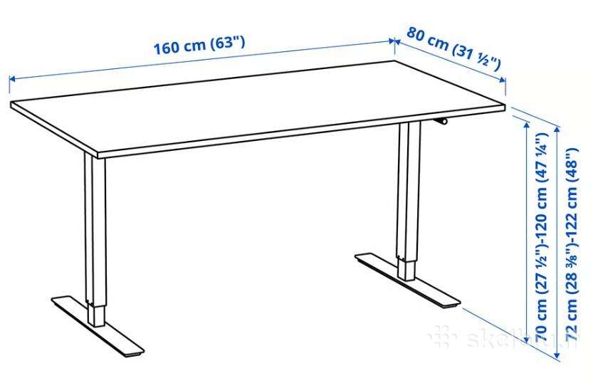 Ikea Trotten pakeliamas stalas